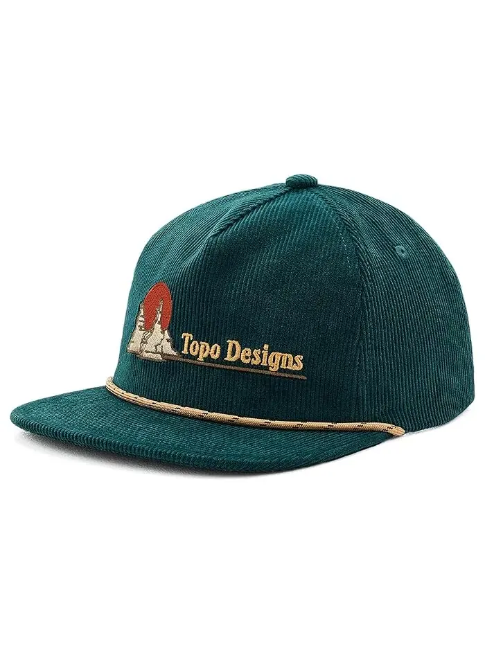 Кепка-тракер вельветовая Corduroy Trucker Hat Topo Designs — изображение 1 из 3, лесной