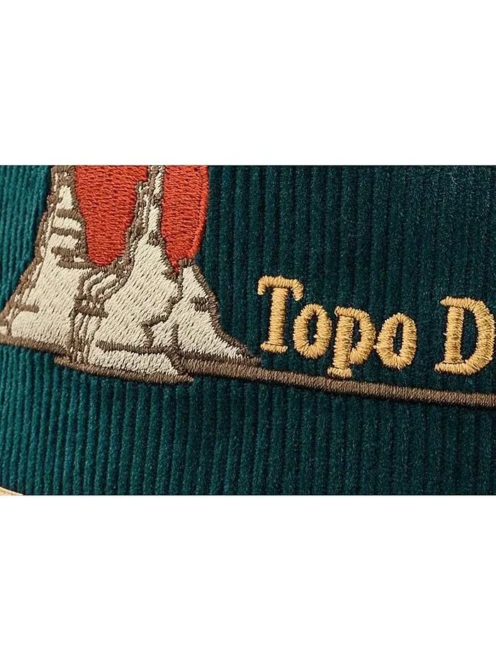 Кепка-тракер вельветовая Corduroy Trucker Hat Topo Designs — изображение 3 из 3, лесной
