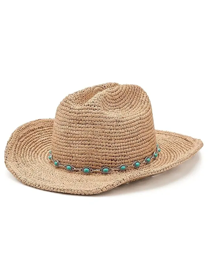Шляпа ковбойская Raffia Cowboy Turuoise Lack of Color — изображение 1 из 3, прозрачный