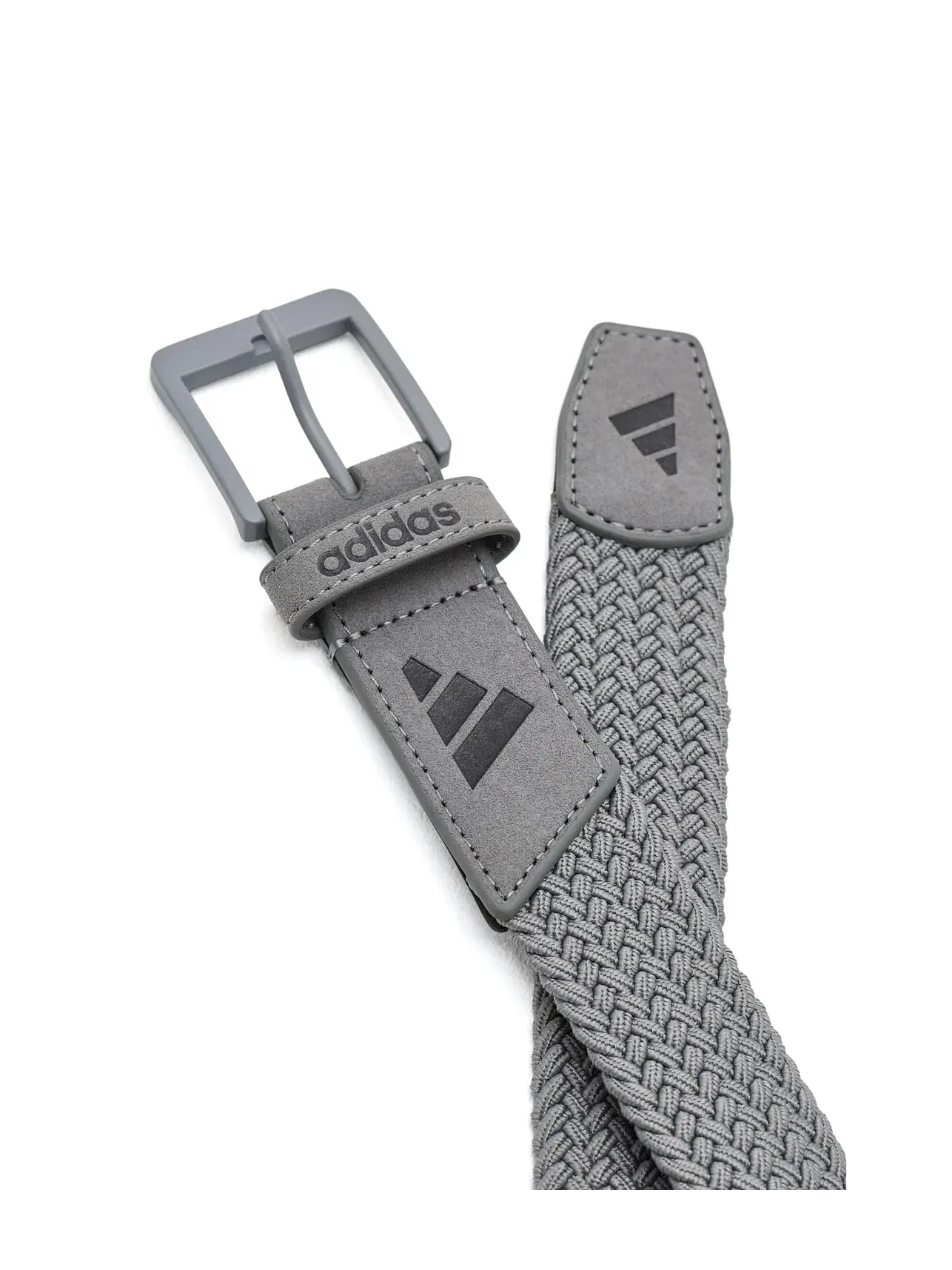 Плетеный эластичный ремень Braided Stretch Belt Adidas Golf — изображение 3 из 3, серый