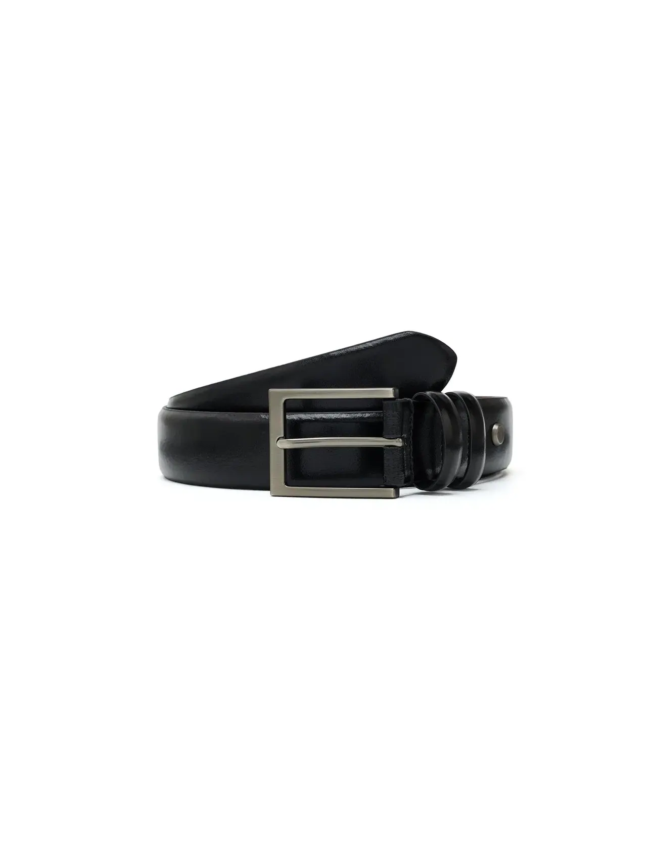 Кожаный классический ремень Douglas Italian Leather Dress Belt Boconi Bags And Leather — черный