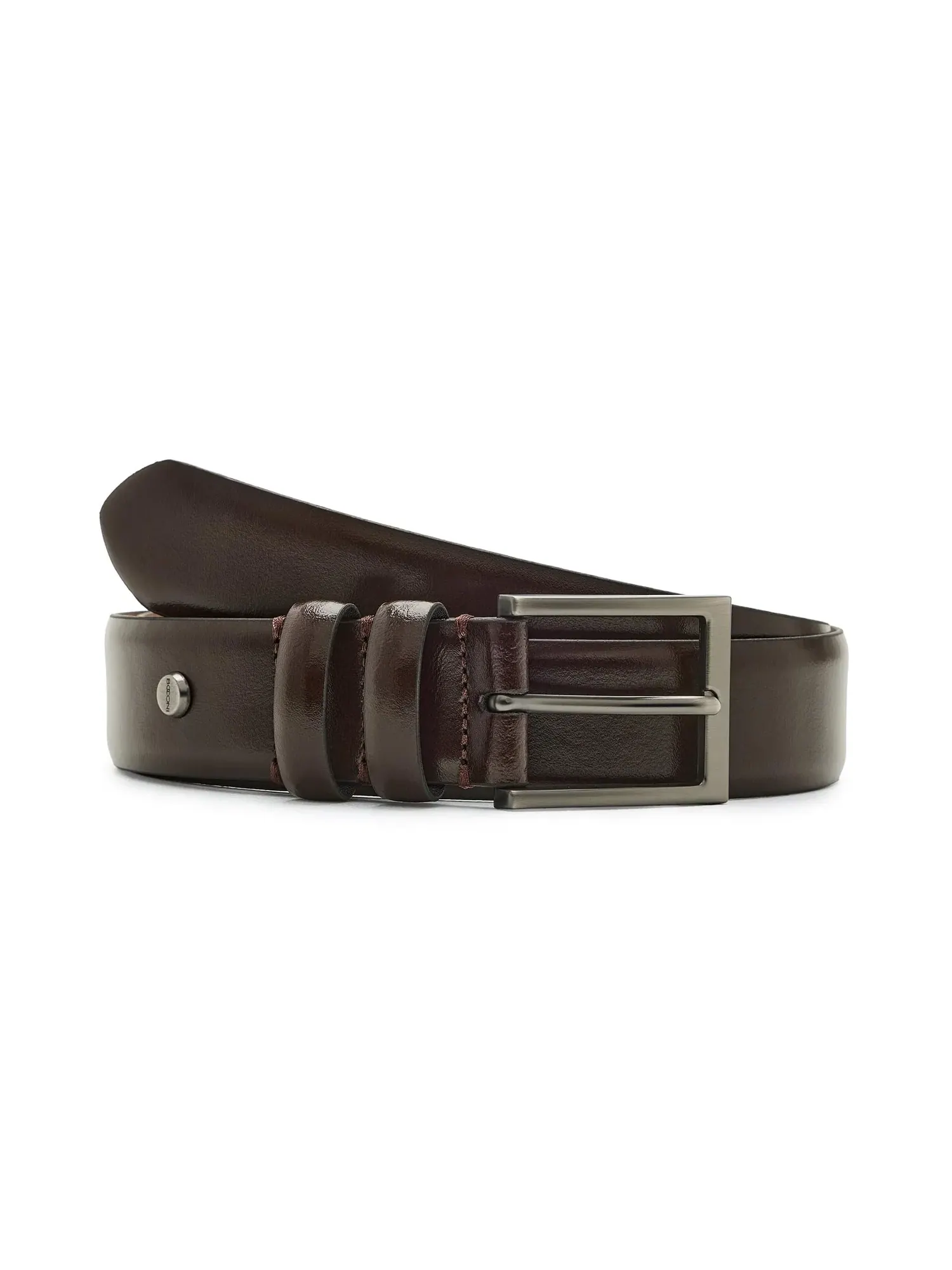 Кожаный классический ремень Douglas Italian Leather Dress Belt Boconi Bags And Leather — коричневый