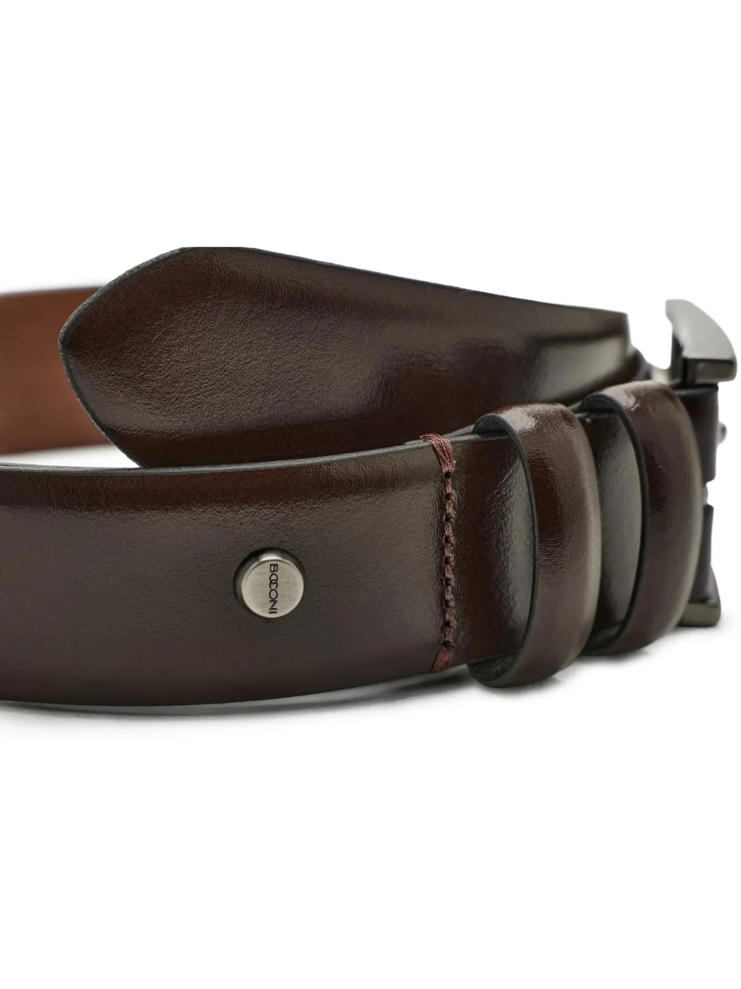 Кожаный классический ремень Douglas Italian Leather Dress Belt Boconi Bags And Leather — изображение 3 из 3, коричневый