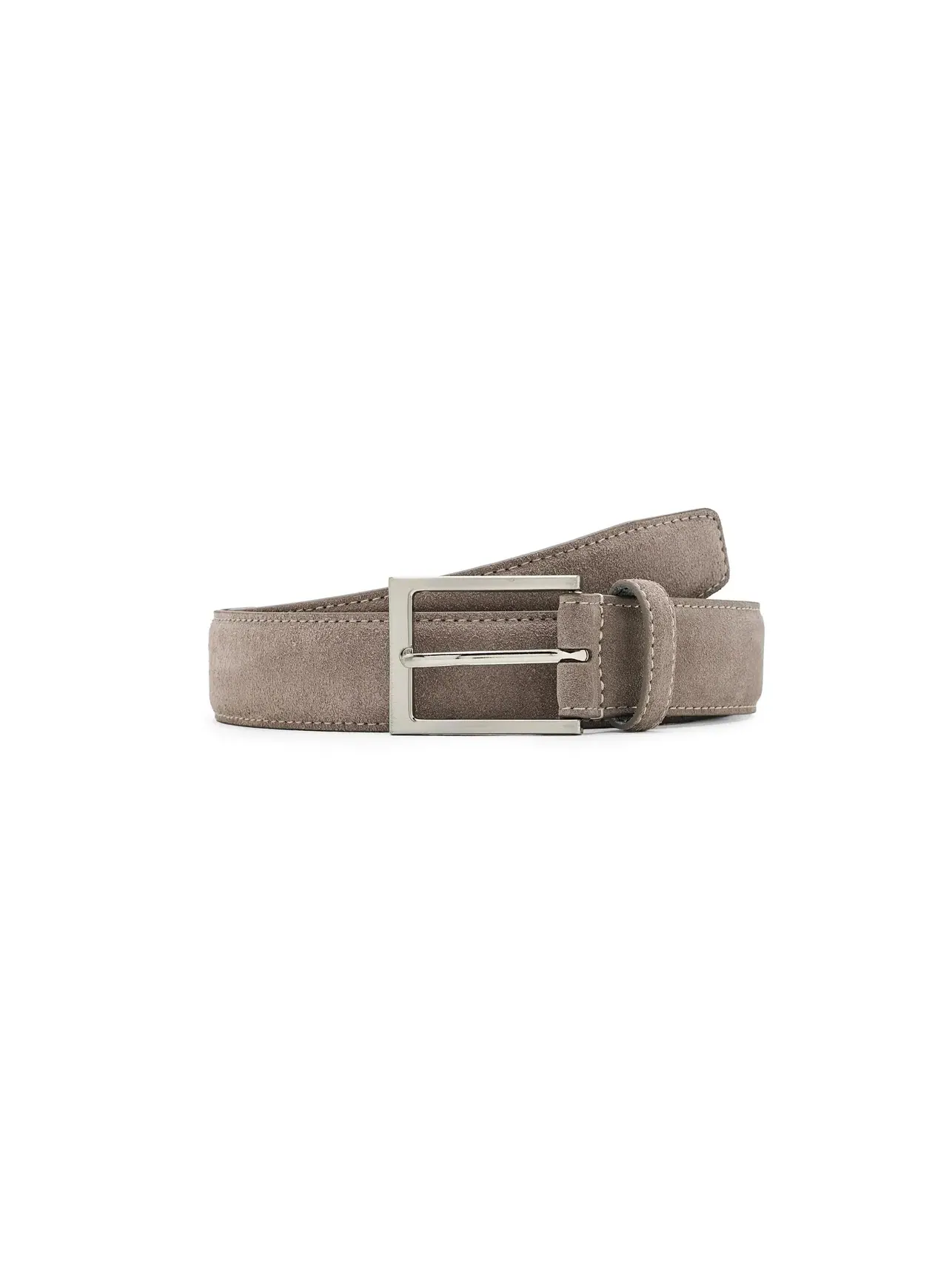Ремень из замши Suede Leather Belt Brooks Brothers — изображение 1 из 3, тауп