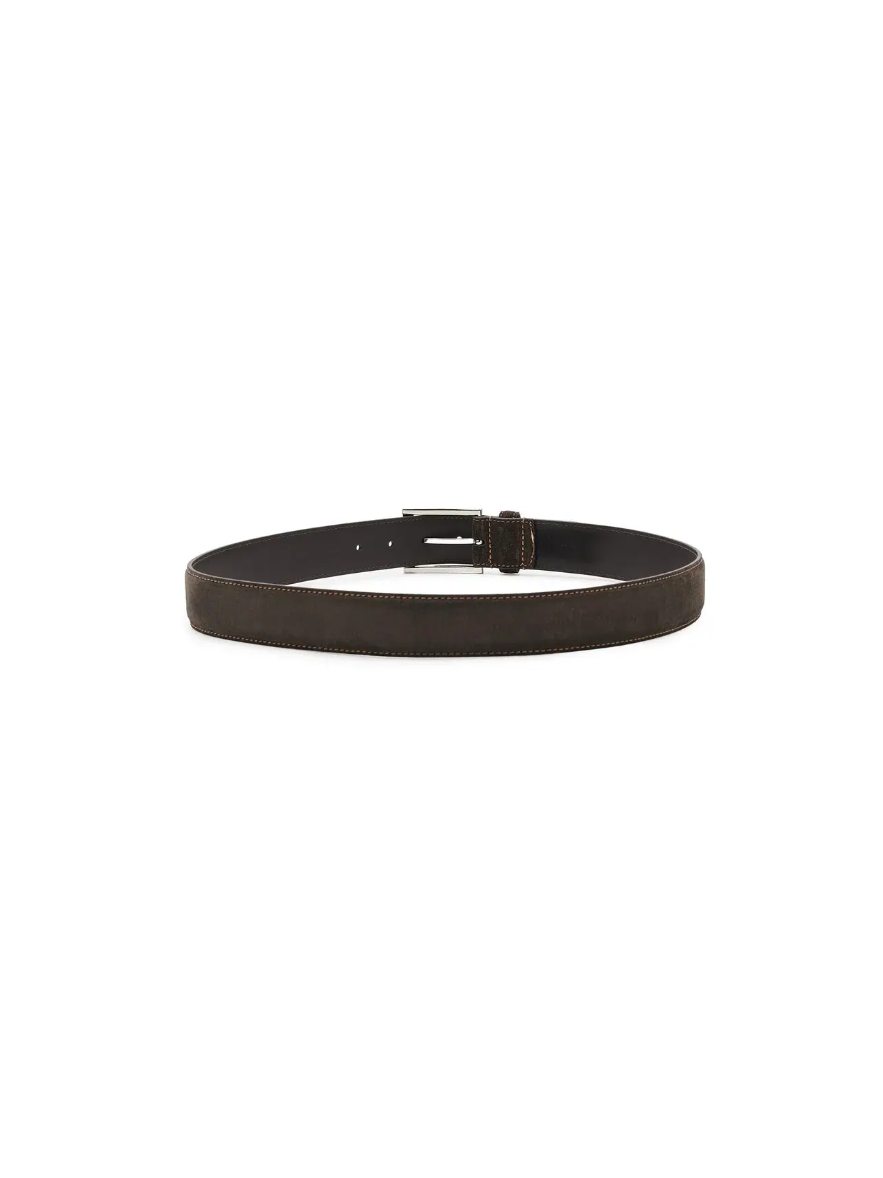 Ремень из замши Suede Leather Belt Brooks Brothers — изображение 2 из 3, коричневый