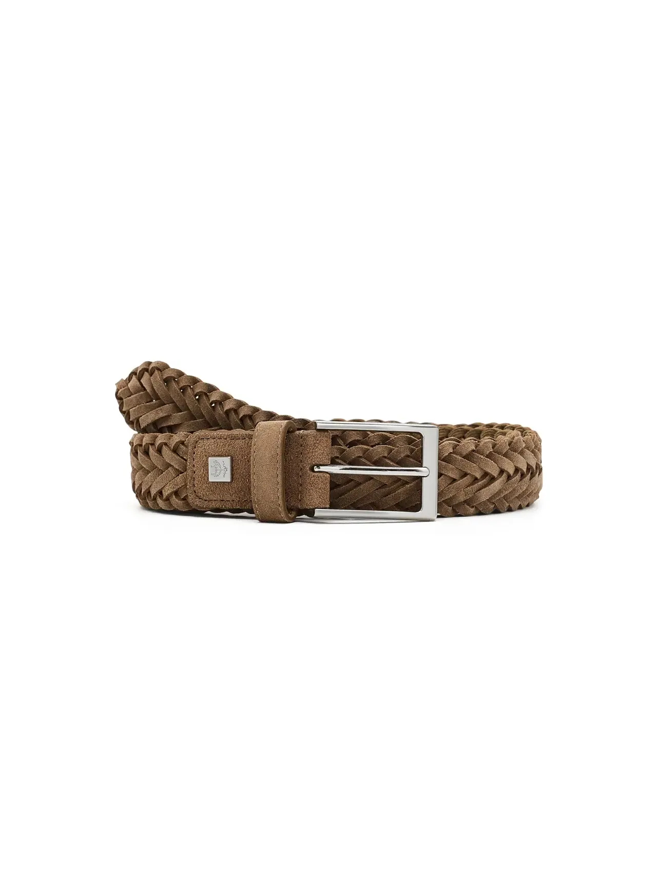 Плетеный ремень из замши Braided Suede Leather Belt Brooks Brothers