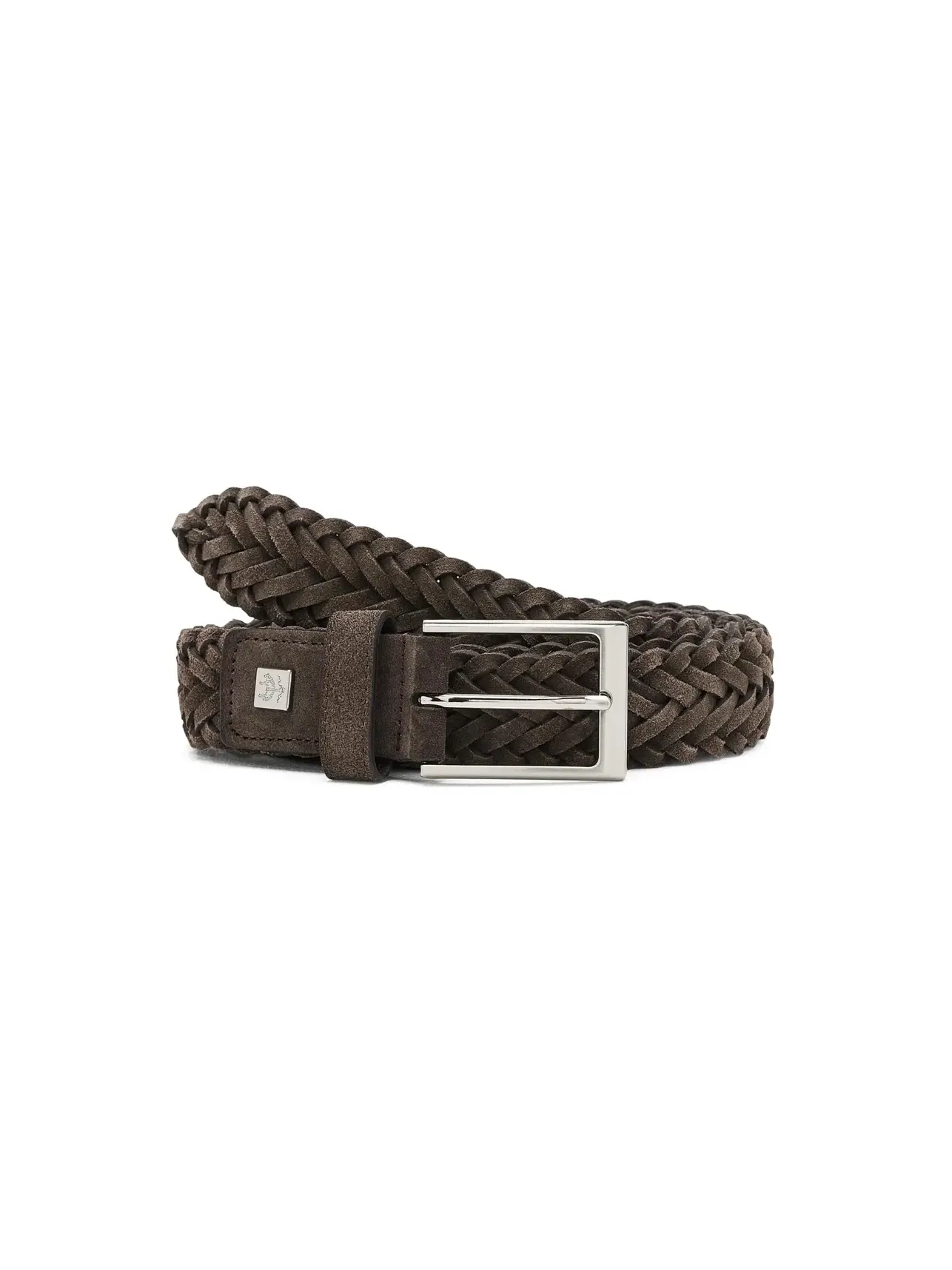 Плетеный ремень из замши Braided Suede Leather Belt Brooks Brothers