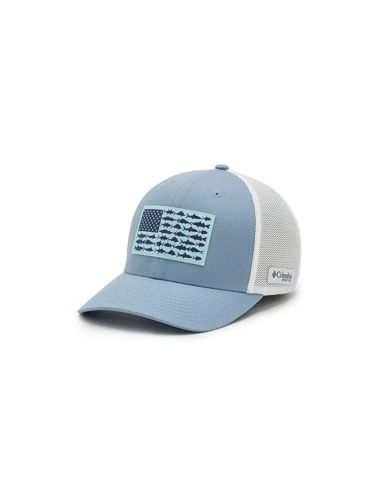 Бейсболка PFG Fish Flag Mesh Columbia — изображение 1 из 3, синий/белый