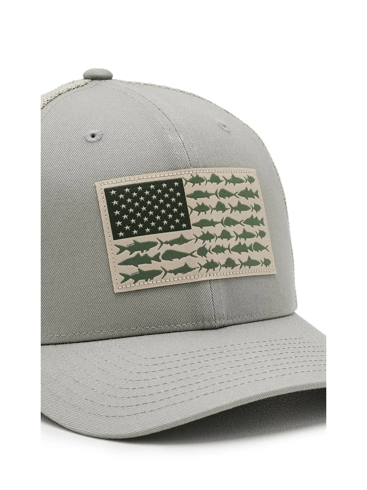 Кепка-бейсболка сетчатая PFG Fish Flag Mesh Ball Cap Columbia — изображение 3 из 3, серый зеленый