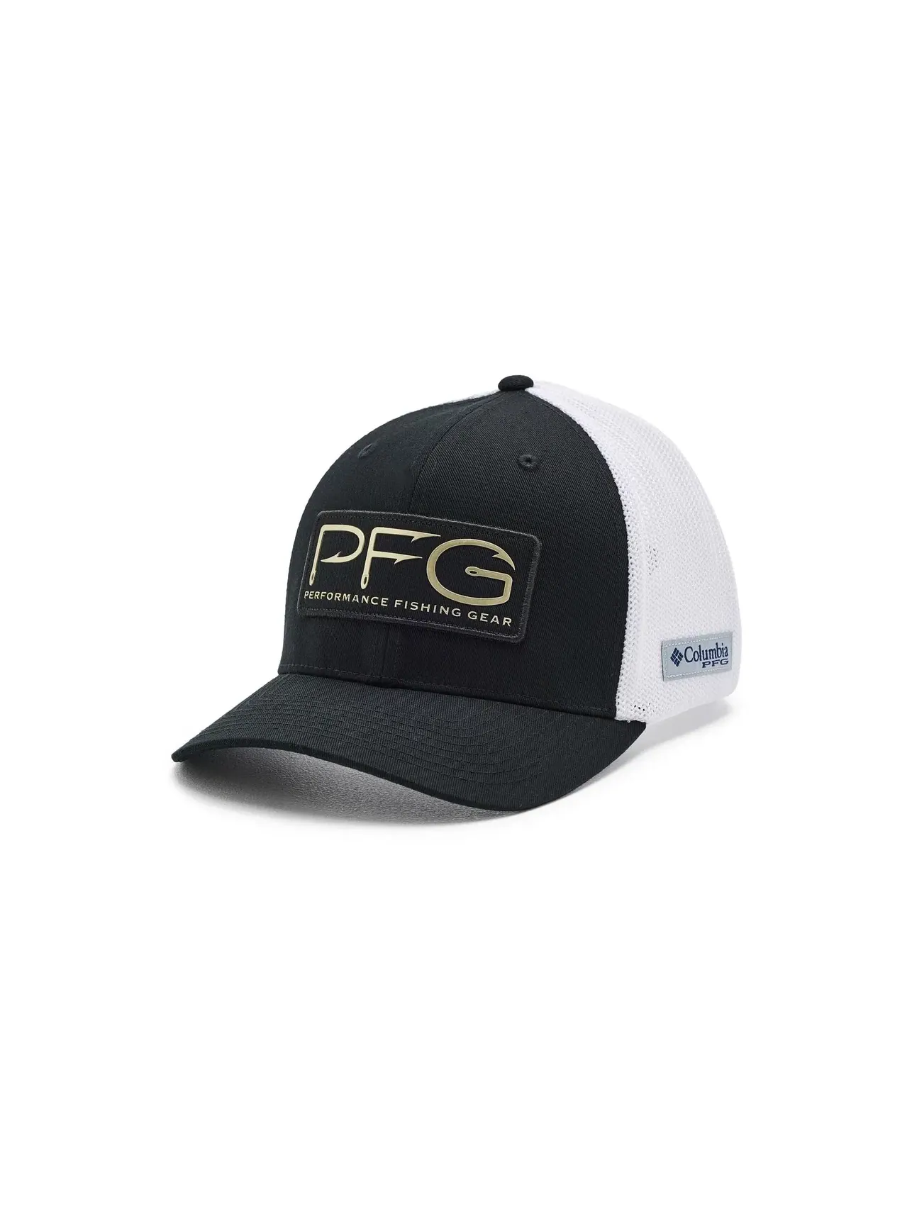 Кепка-бейсболка сетчатая PFG Hooks Mesh Ball Cap Columbia — изображение 1 из 3, черный/золотистый
