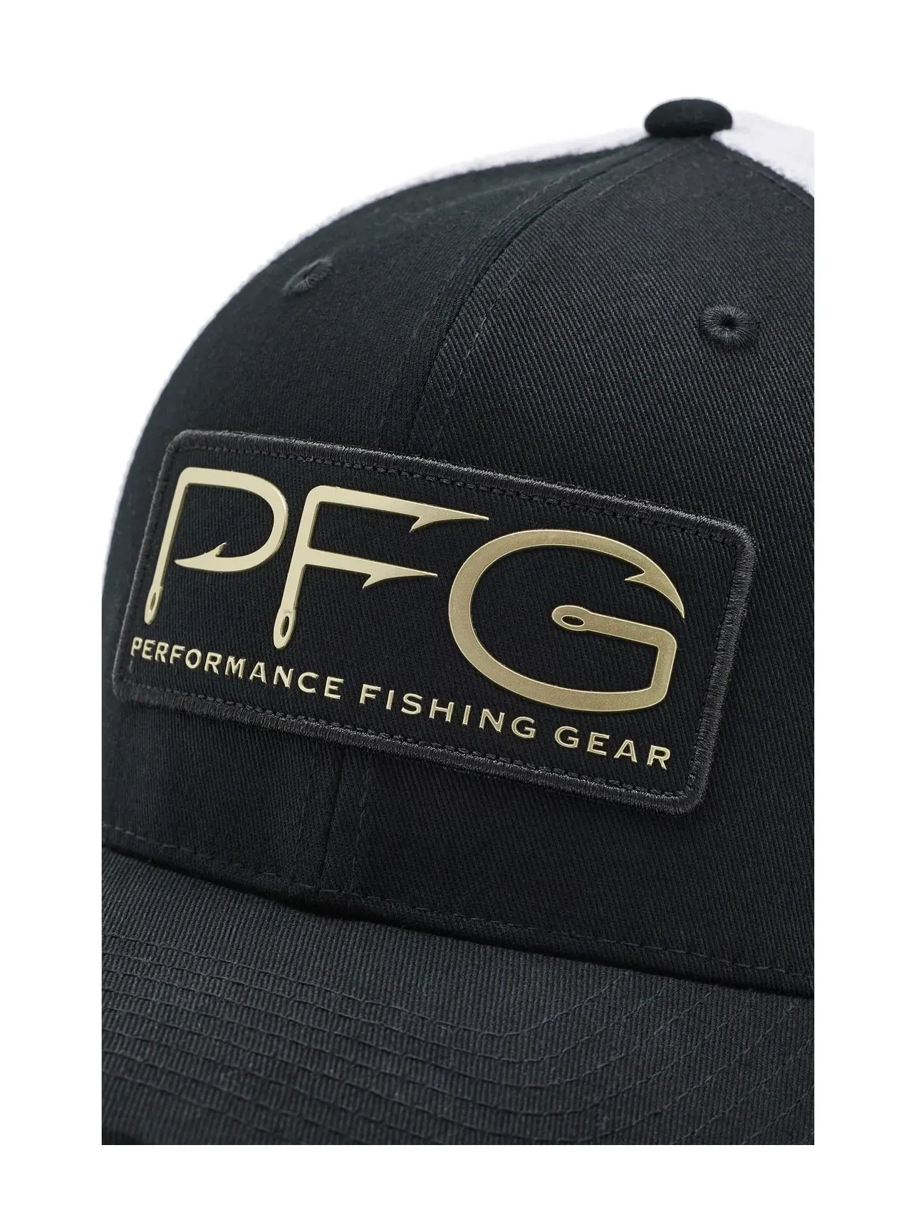 Кепка-бейсболка сетчатая PFG Hooks Mesh Ball Cap Columbia — изображение 3 из 3, черный/золотистый
