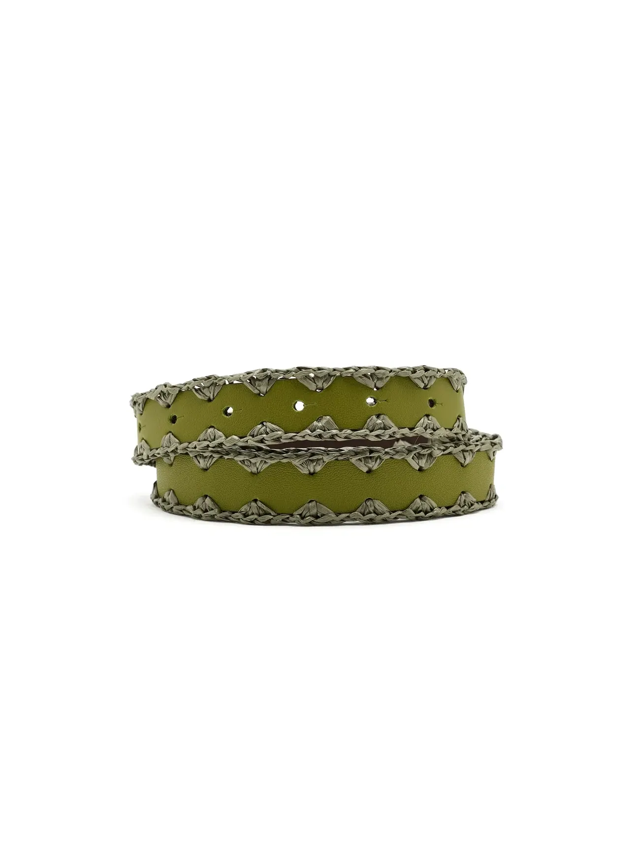 Классический кожаный ремень Classic Leather Belt Farm Rio — изображение 2 из 3, зеленый
