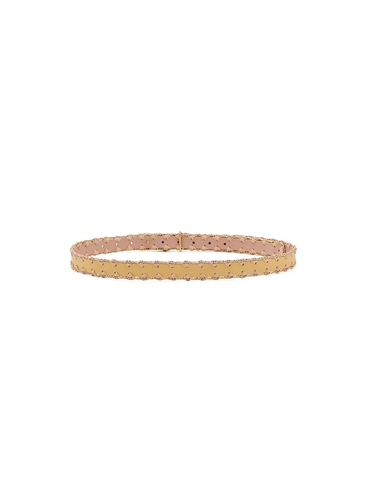 Классический кожаный ремень Classic Leather Belt Farm Rio — изображение 2 из 3, светлый желтый
