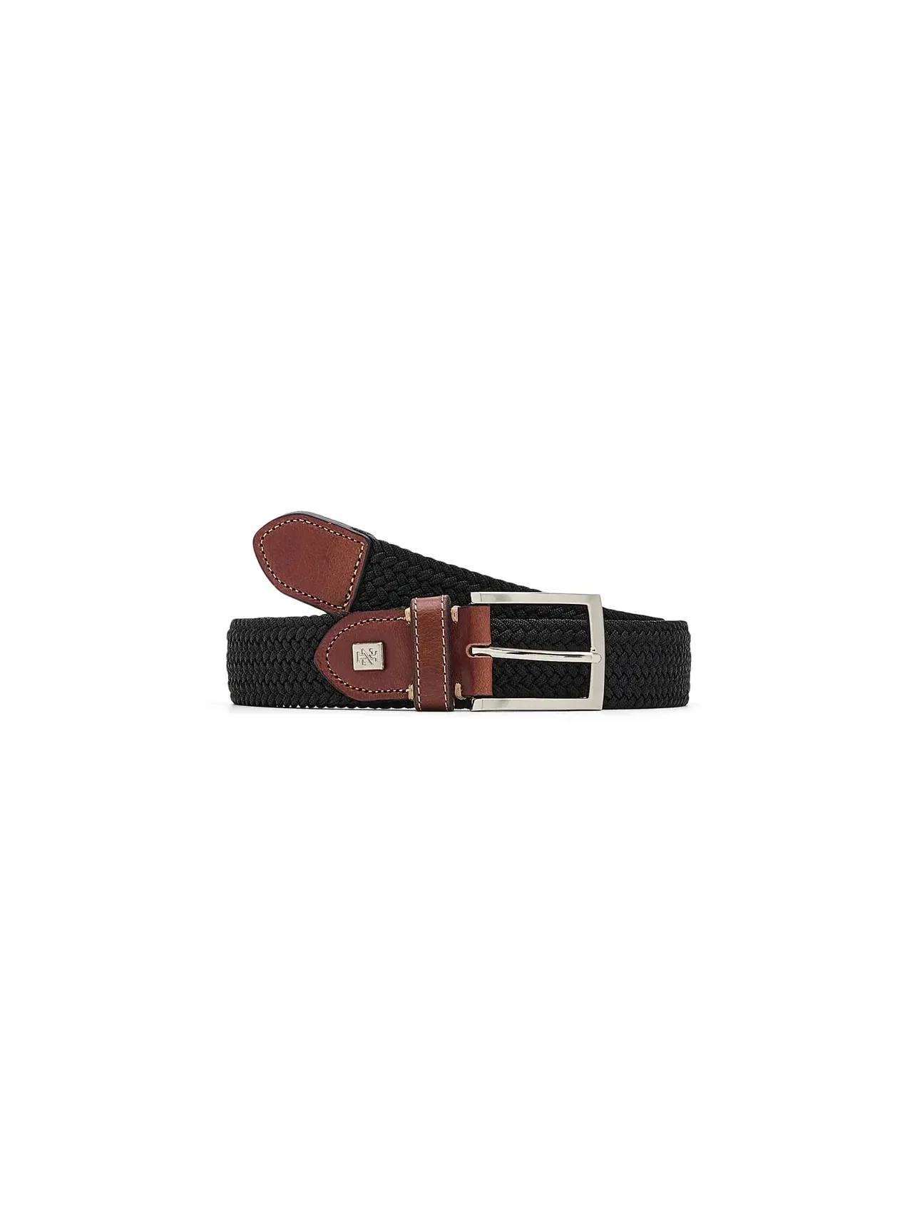 Плетеный эластичный ремень Braided Stretch Belt Izod — изображение 1 из 3, черный