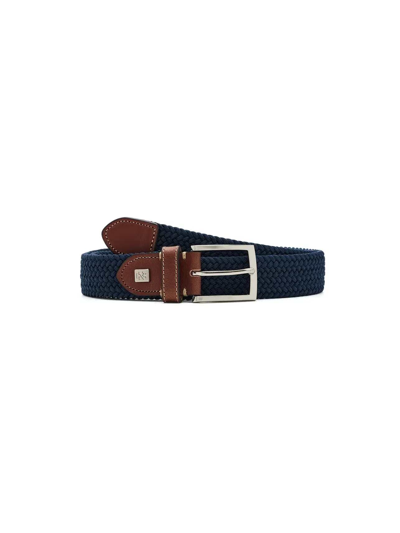 Плетеный эластичный ремень Braided Stretch Belt Izod — изображение 1 из 3, темно-синий