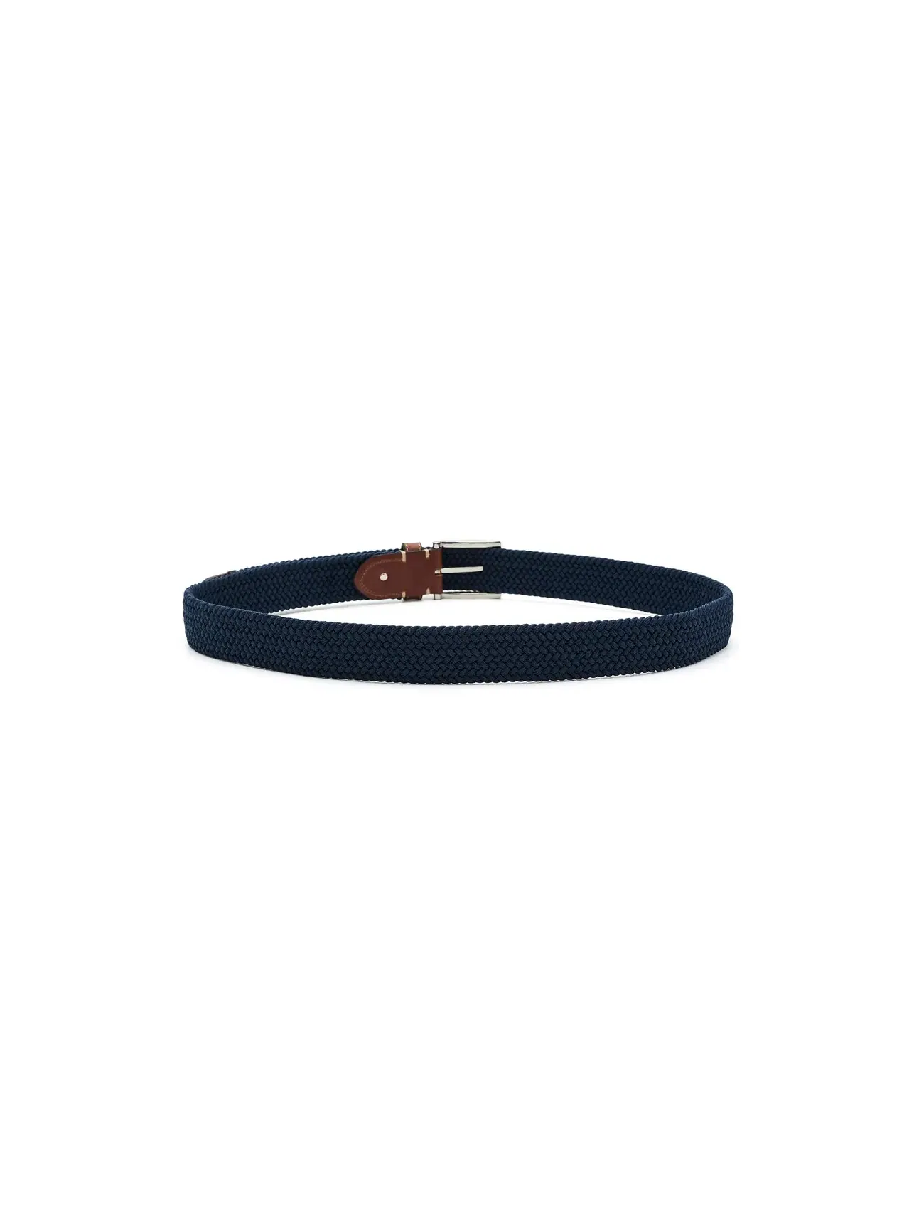 Плетеный эластичный ремень Braided Stretch Belt Izod — изображение 2 из 3, темно-синий