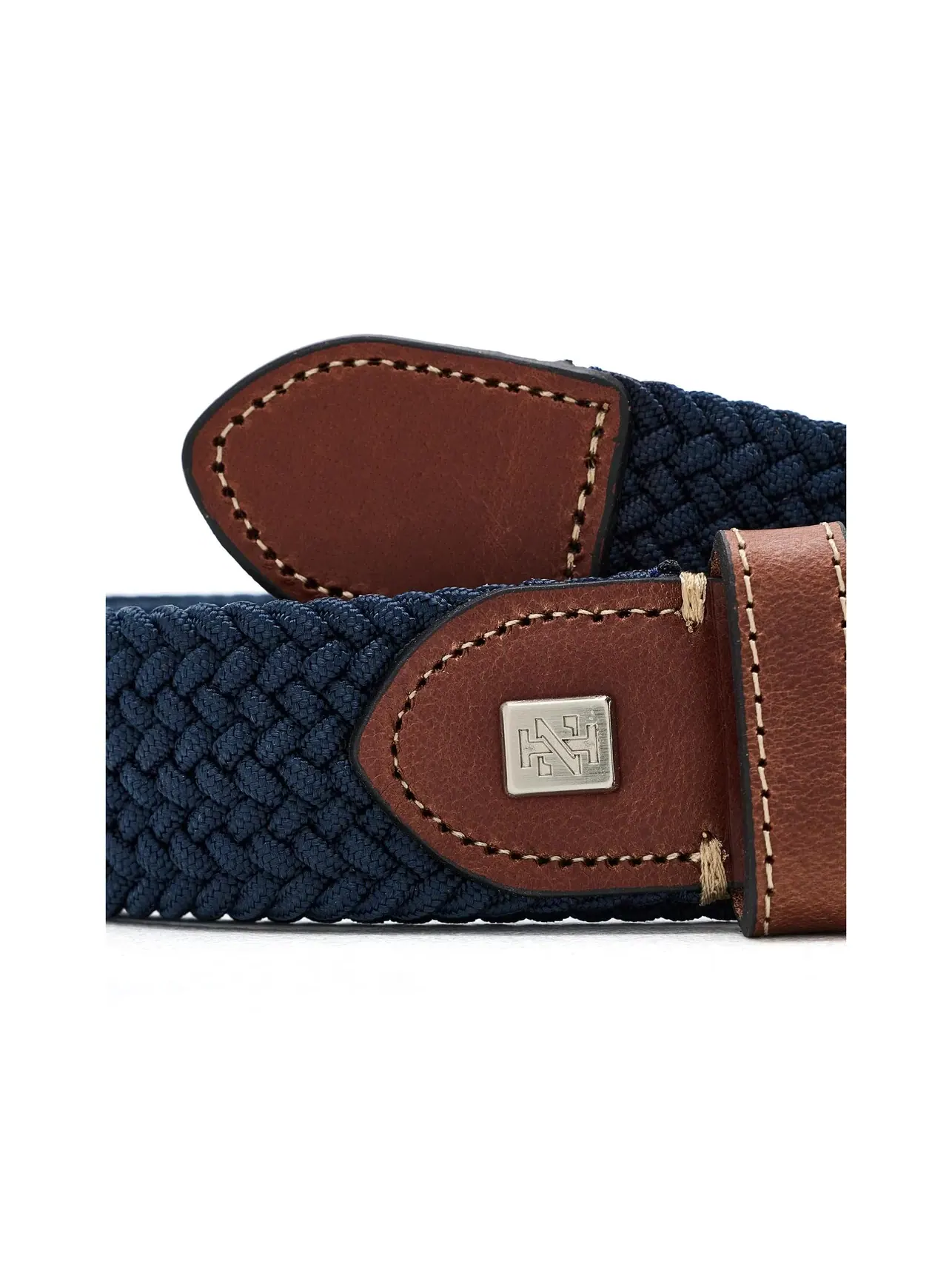 Плетеный эластичный ремень Braided Stretch Belt Izod — изображение 3 из 3, темно-синий