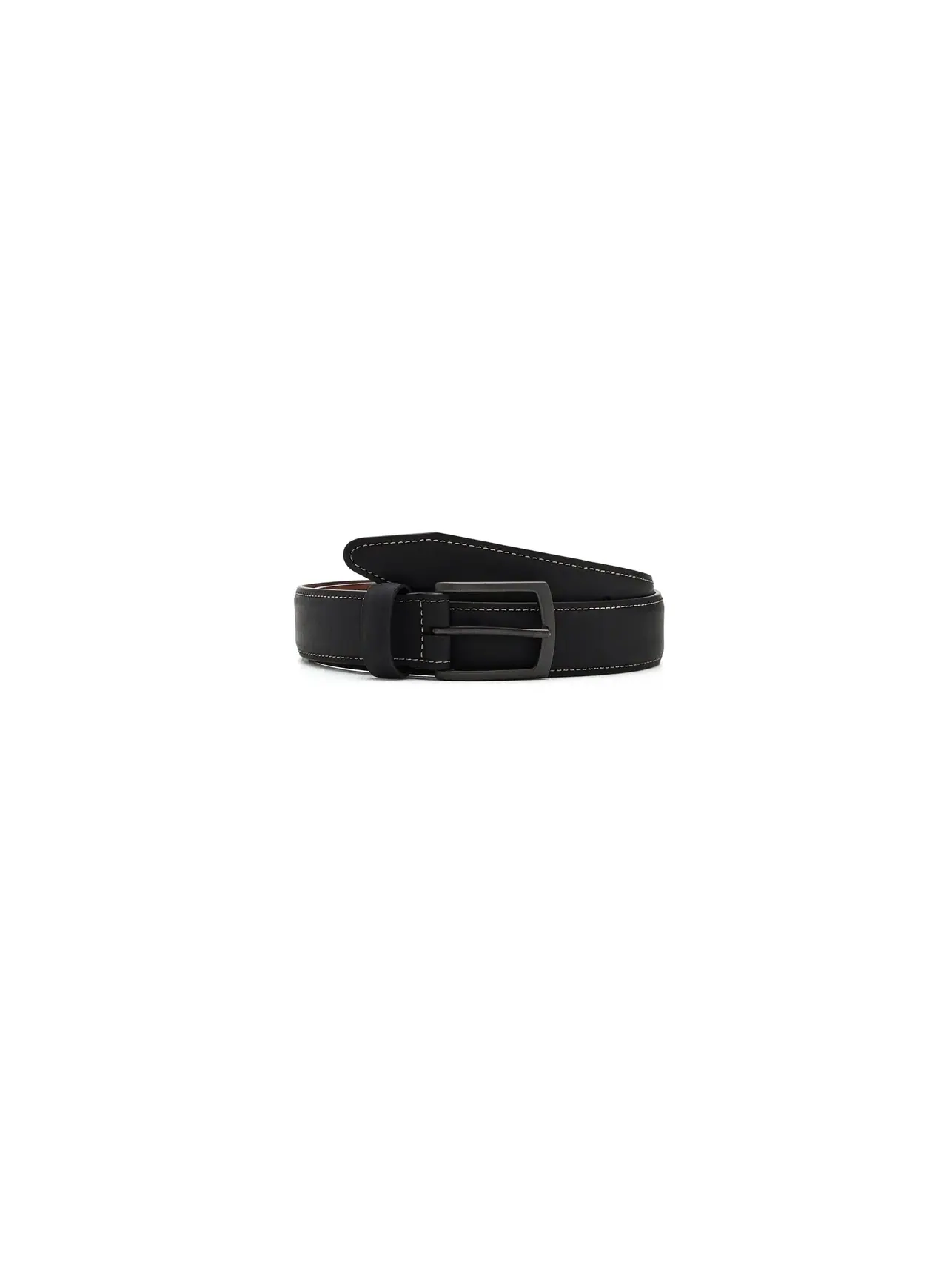 Кожаный ремень из состаренной кожи Distressed Oiled Leather Belt Johnston & Murphy — изображение 1 из 3, черный