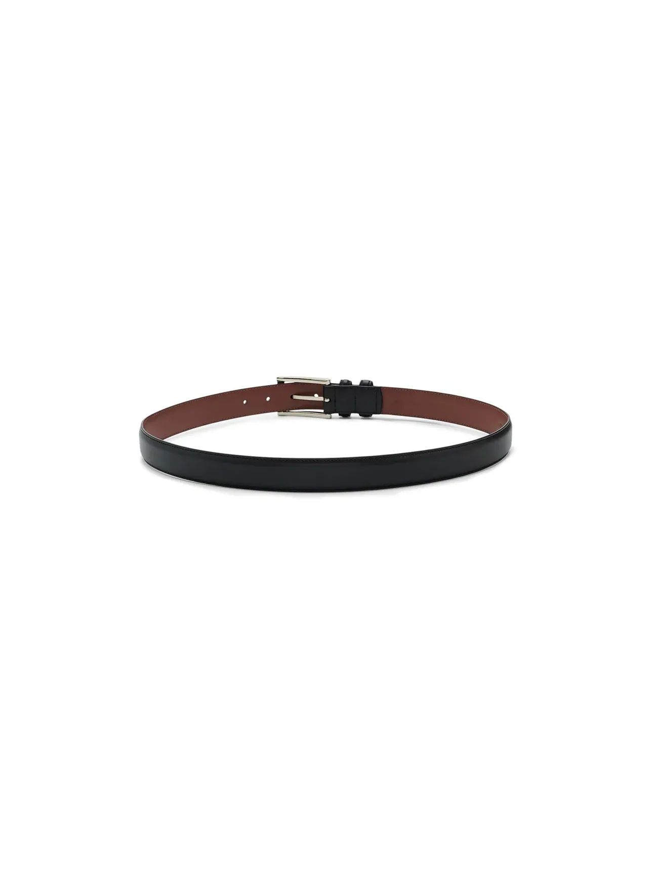 Кожаный ремень с двойной шлевкой Double Keeper Leather Belt Johnston & Murphy — изображение 2 из 3, черный