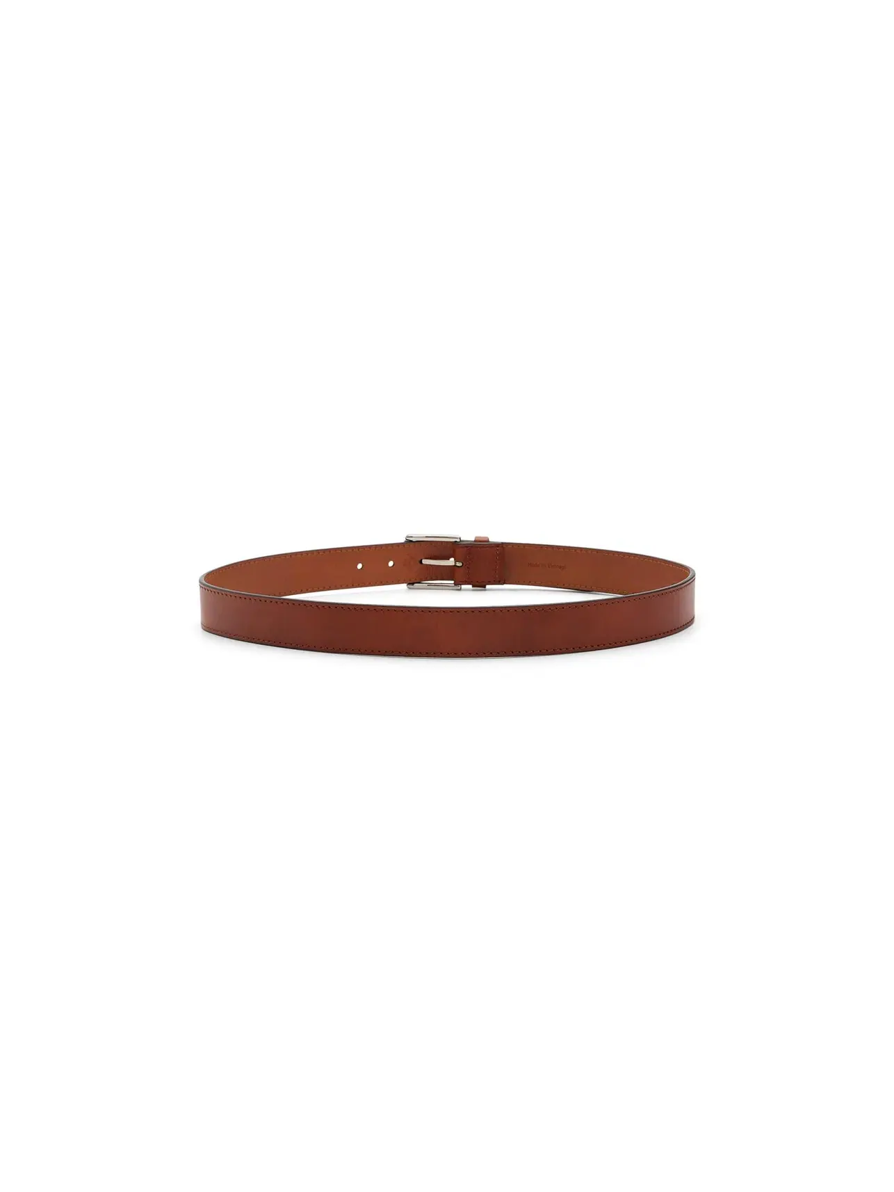Кожаный ремень с глянцевой отделкой Glazed Leather Belt Johnston & Murphy — изображение 2 из 3, бежевый