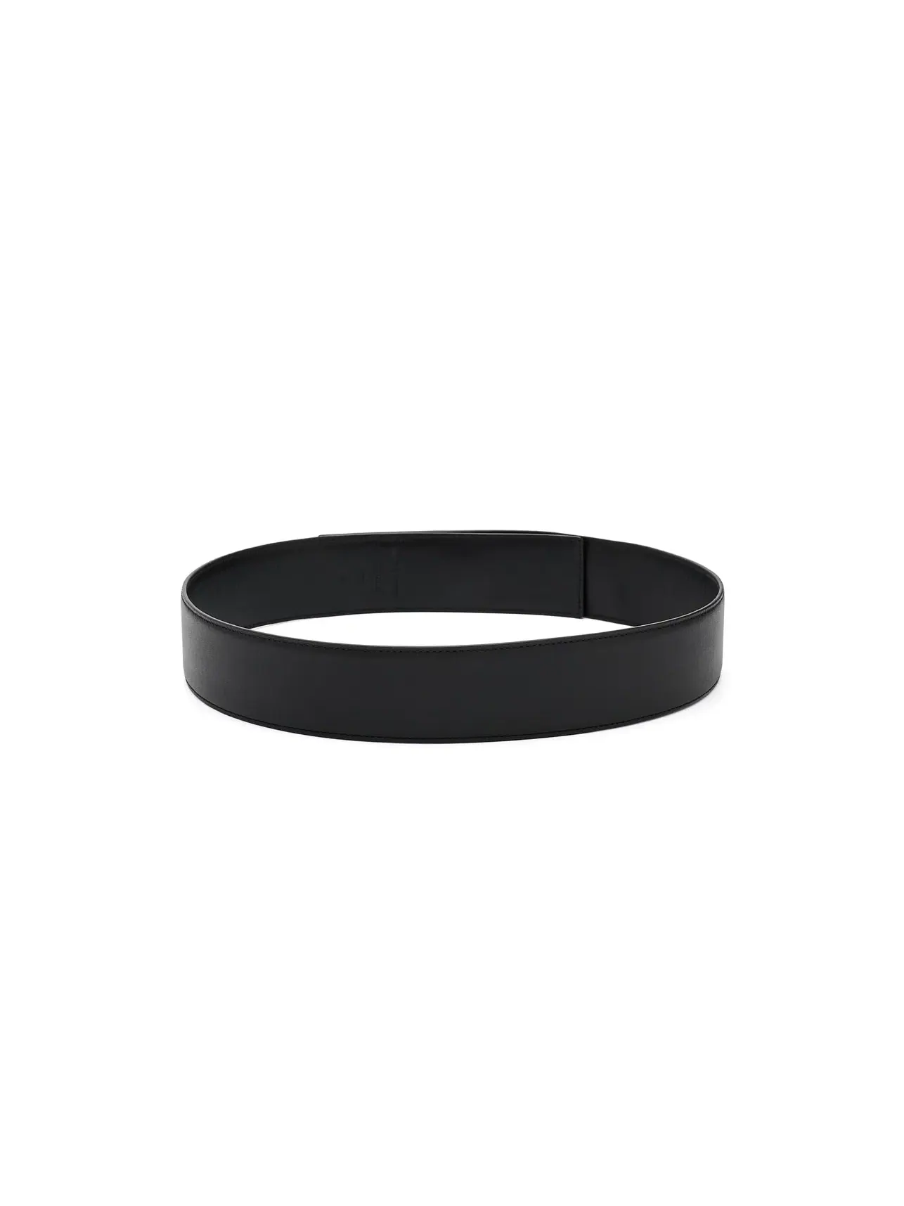 Широкий кожаный ремень с цепочкой и замком Leather Chain Padlock Wide Belt Lauren Ralph Lauren — изображение 2 из 3, черный