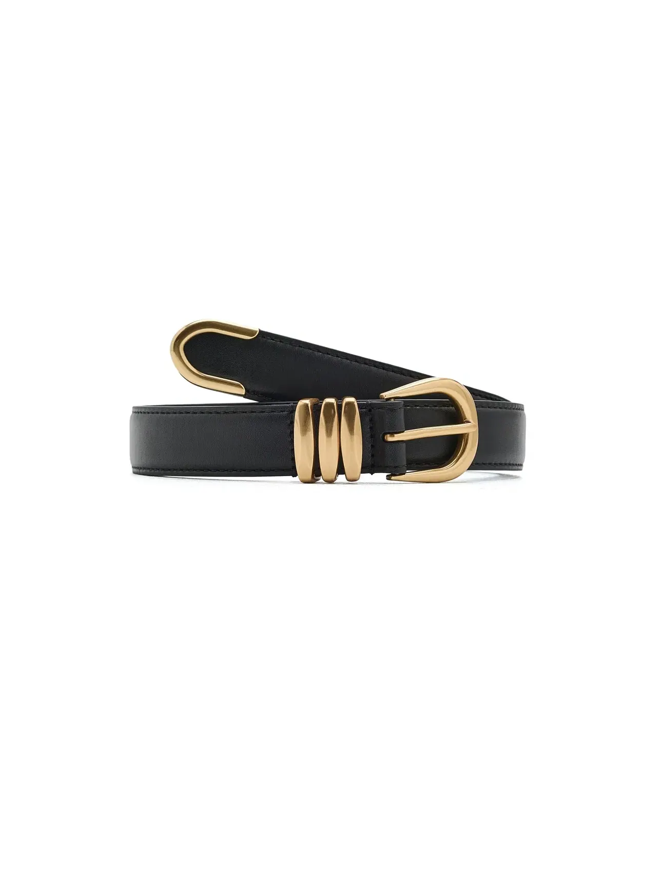 Узкий кожаный ремень с металлической шлевкой Metal-Keeper Leather Skinny Belt Lauren Ralph Lauren — изображение 1 из 3