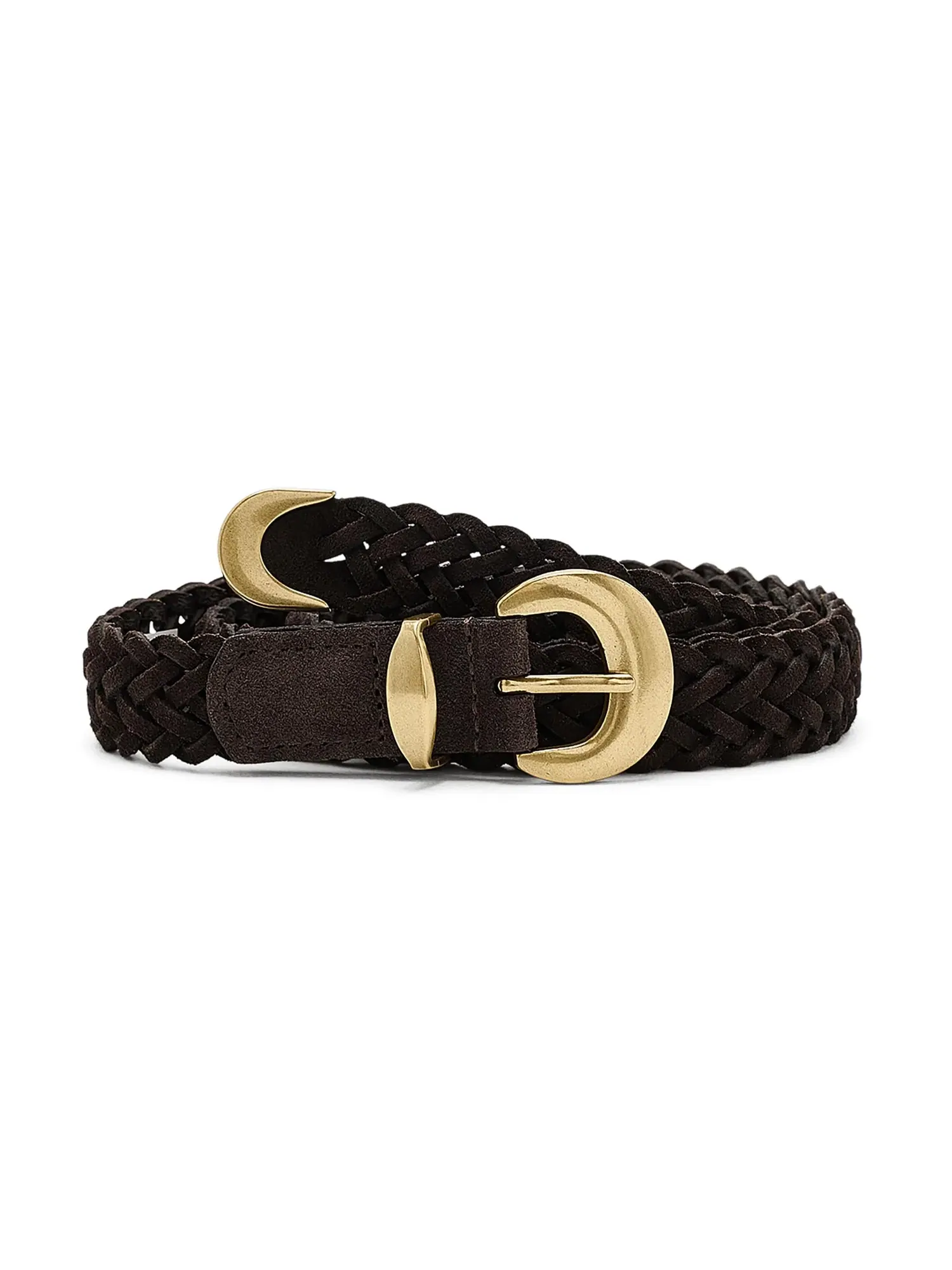 Плетеный ремень из замши Lucie Woven Belt-suede Madewell — изображение 1 из 3, карабовый