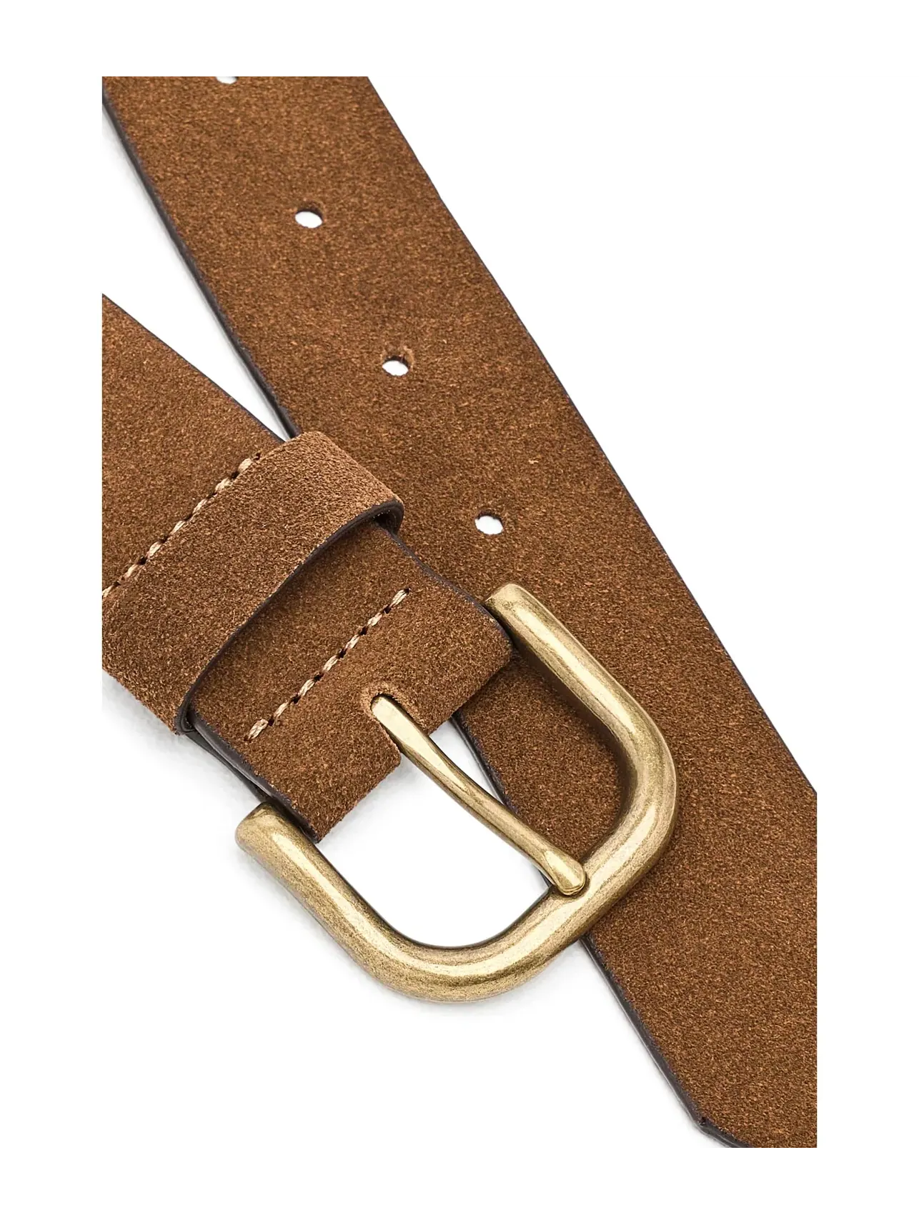 Ремень из замши повседневный Suede Easy Casual Belt Madewell — изображение 3 из 3, землистый