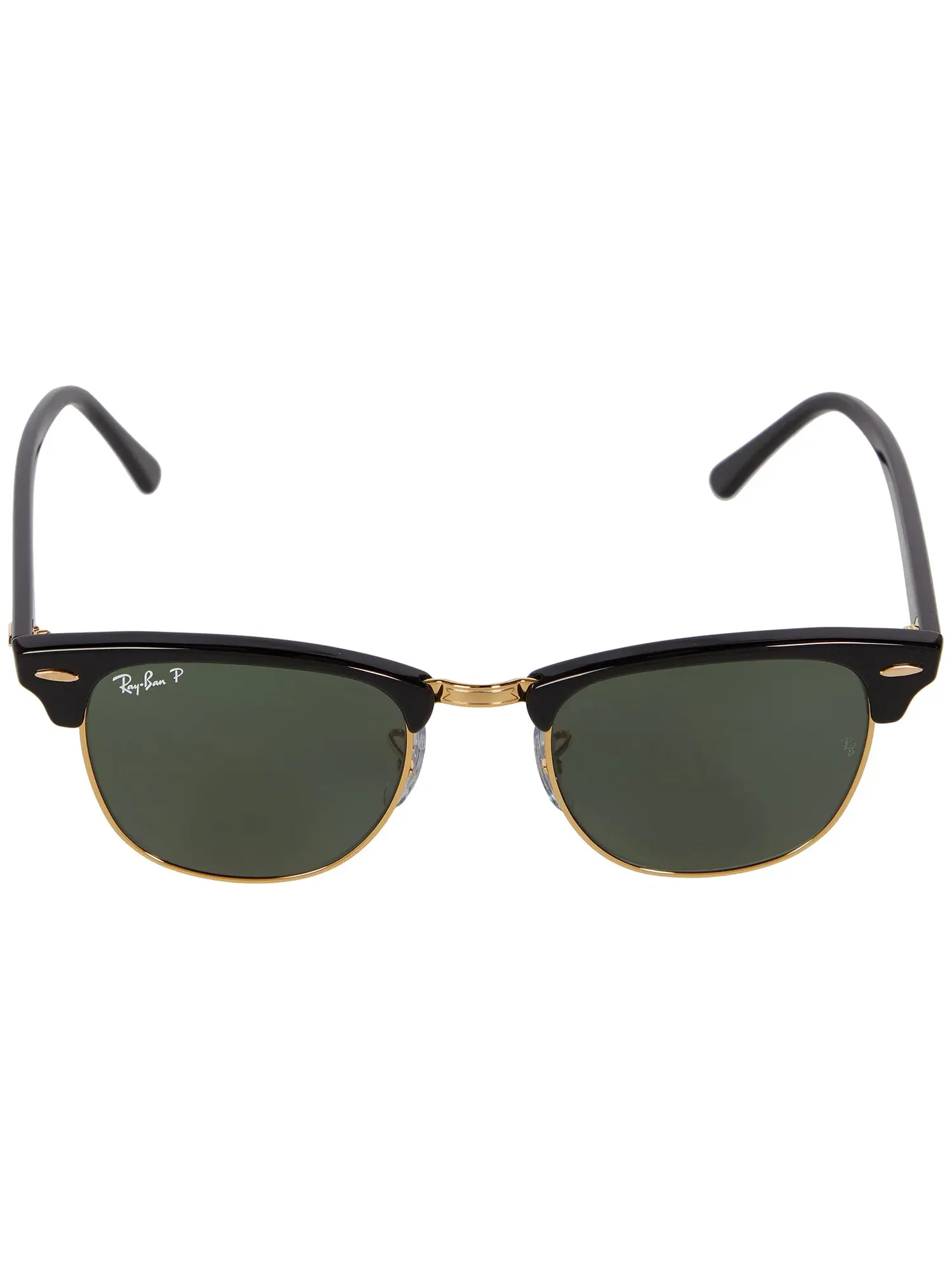 Поляризованные солнцезащитные очки RB3016 Clubmaster Ray-Ban — изображение 2 из 4, черный/-зеленый