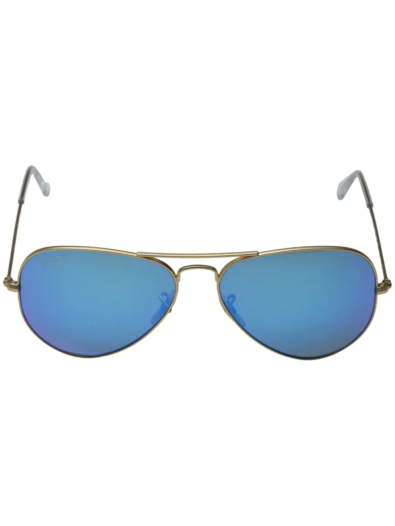 Солнцезащитные очки-авиаторы RB3025 с зеркальными линзами Ray-Ban — изображение 2 из 5, золотистый/синий