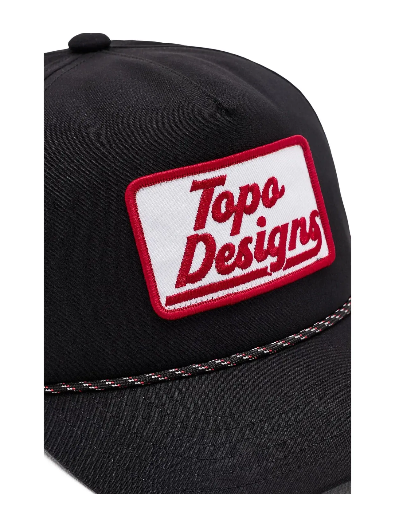 Кепка из твила с веревочной отделкой Twill Rope Cap - Station Topo Designs — изображение 3 из 3, черный