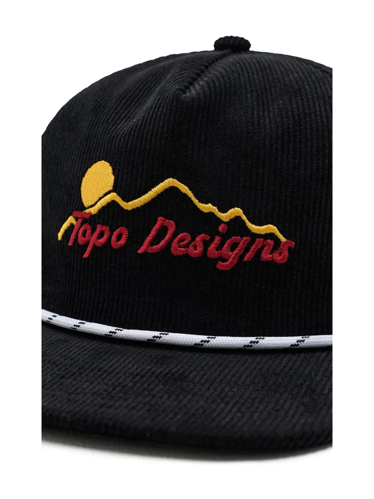 Кепка-тракер из вельвета Corduroy Trucker Hat - Mountain Edge Topo Designs — изображение 3 из 3, черный