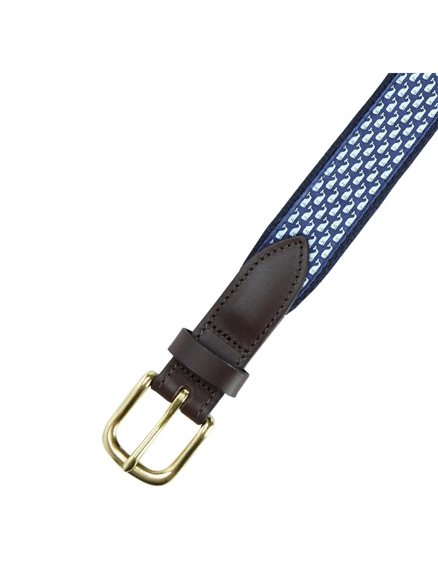 Ремень Vineyard Whale Canvas Club Belt (для больших детей) Vineyard Vines Kids — изображение 2 из 3, темно-синий