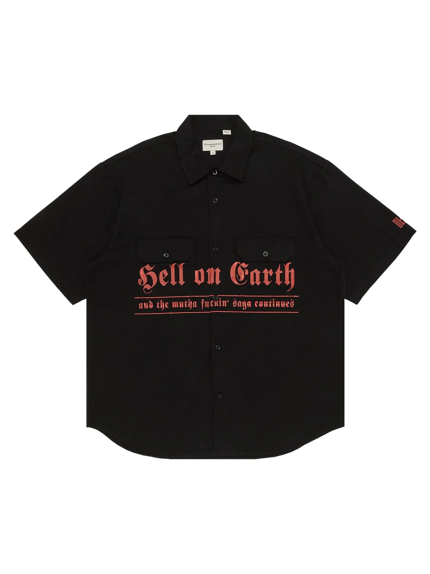 Рабочая рубашка с короткими рукавами Supreme x Bernadette Corporation — изображение 1 из 3, черный