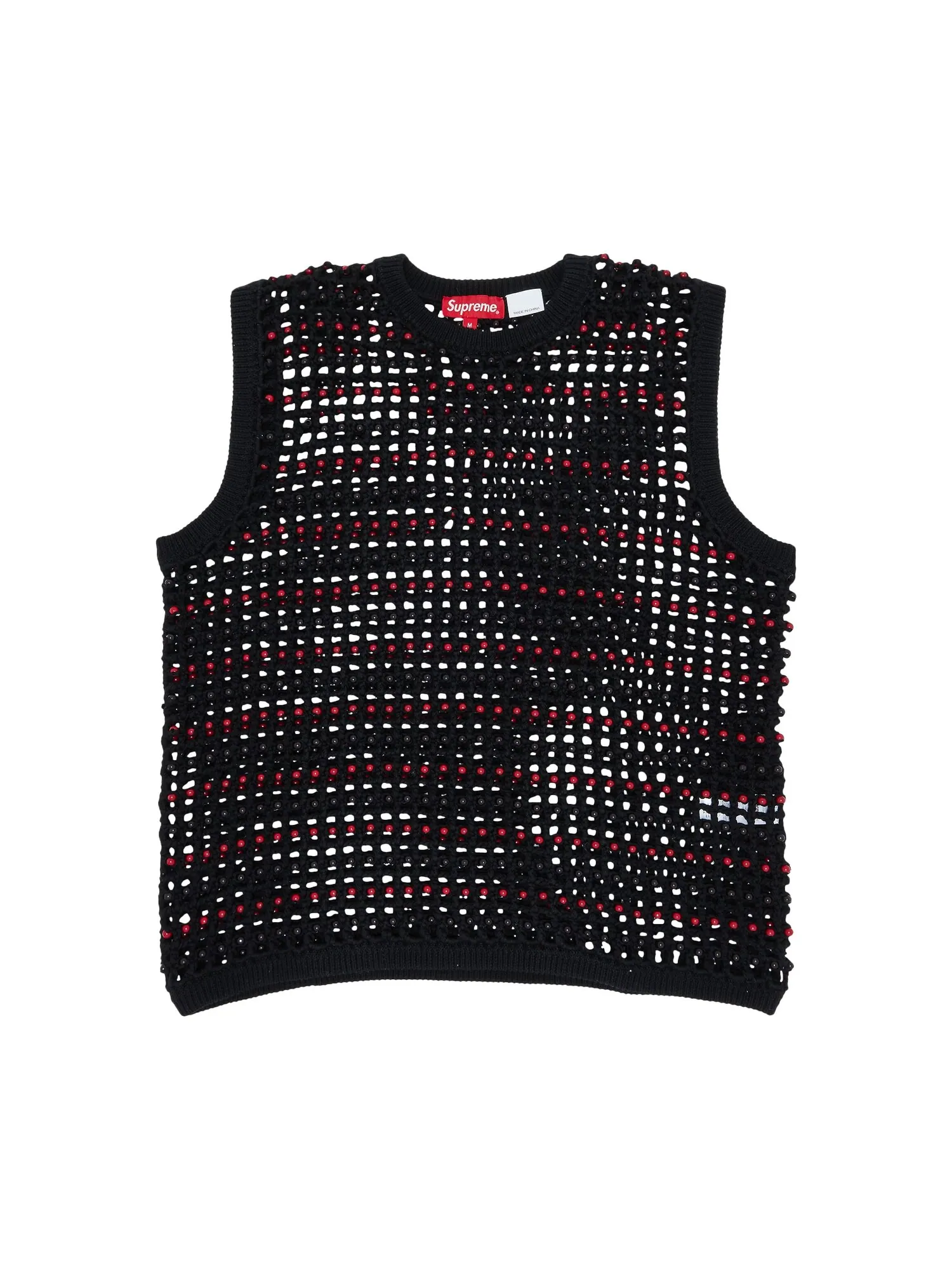 Жилет-свитер Supreme с бисером — изображение 1 из 3, черный