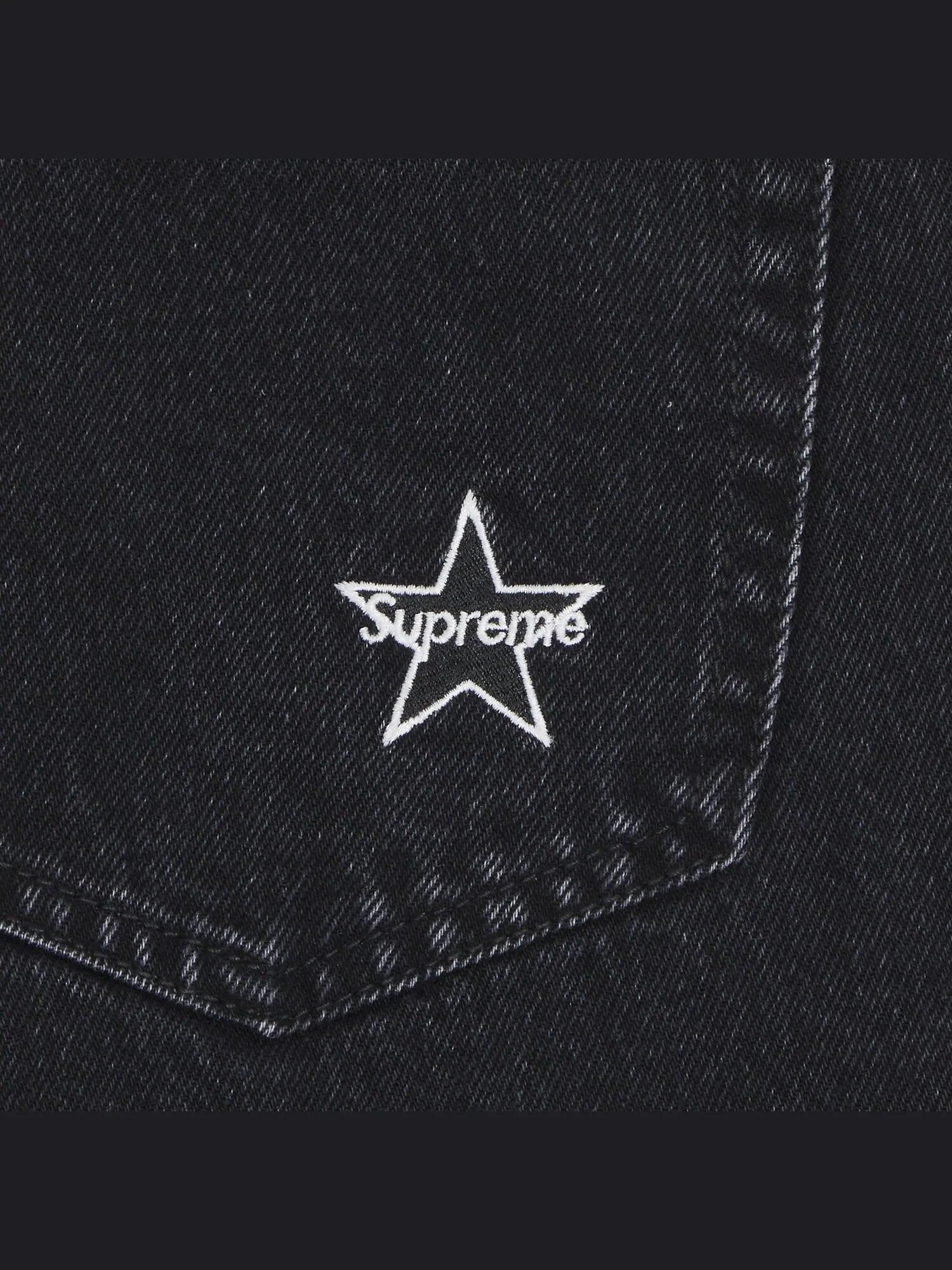 Джинсы Supreme Regular Washed Black — изображение 3 из 3, черный