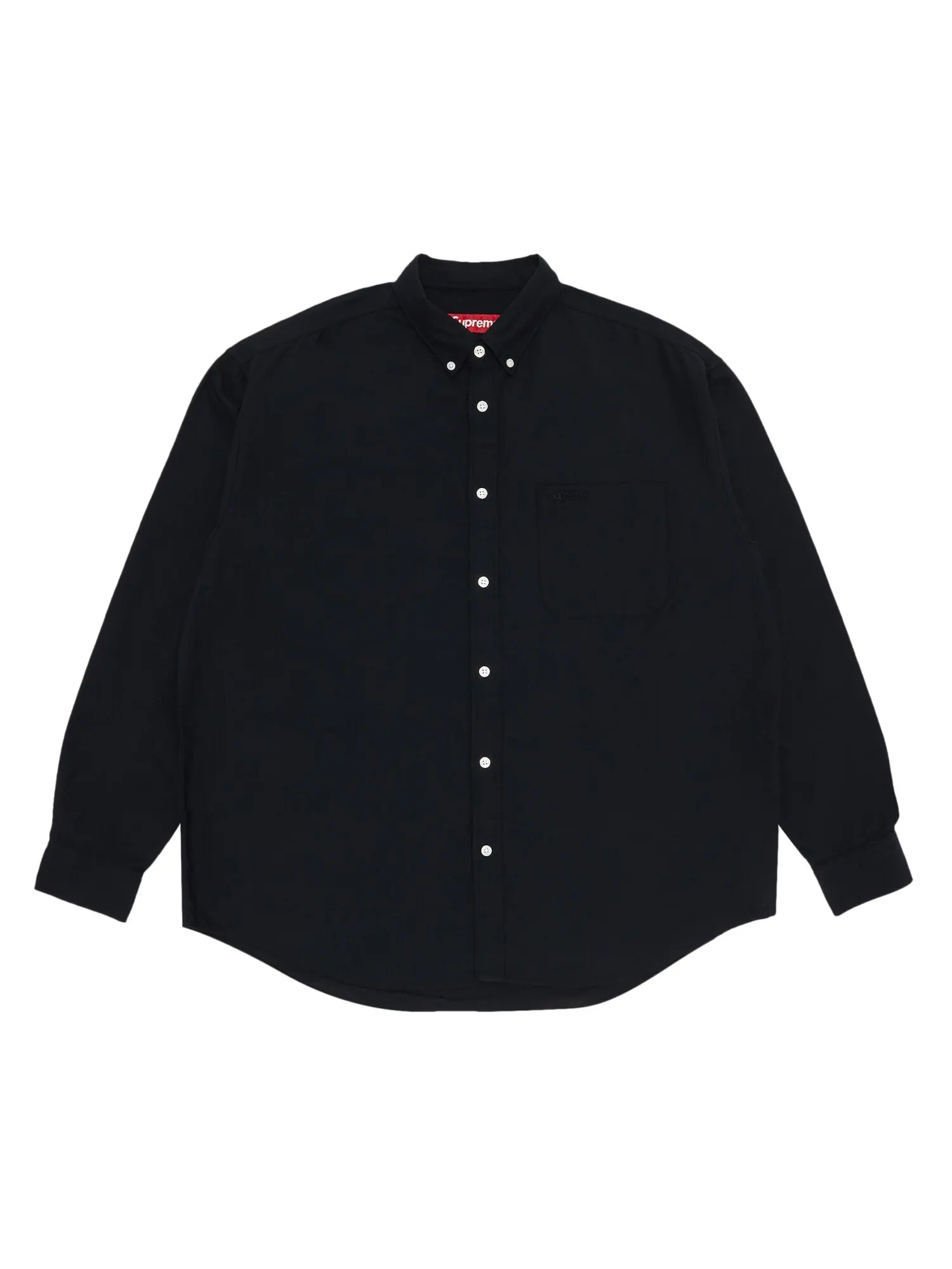 Оксфордская рубашка свободного кроя Supreme — изображение 1 из 2, черный