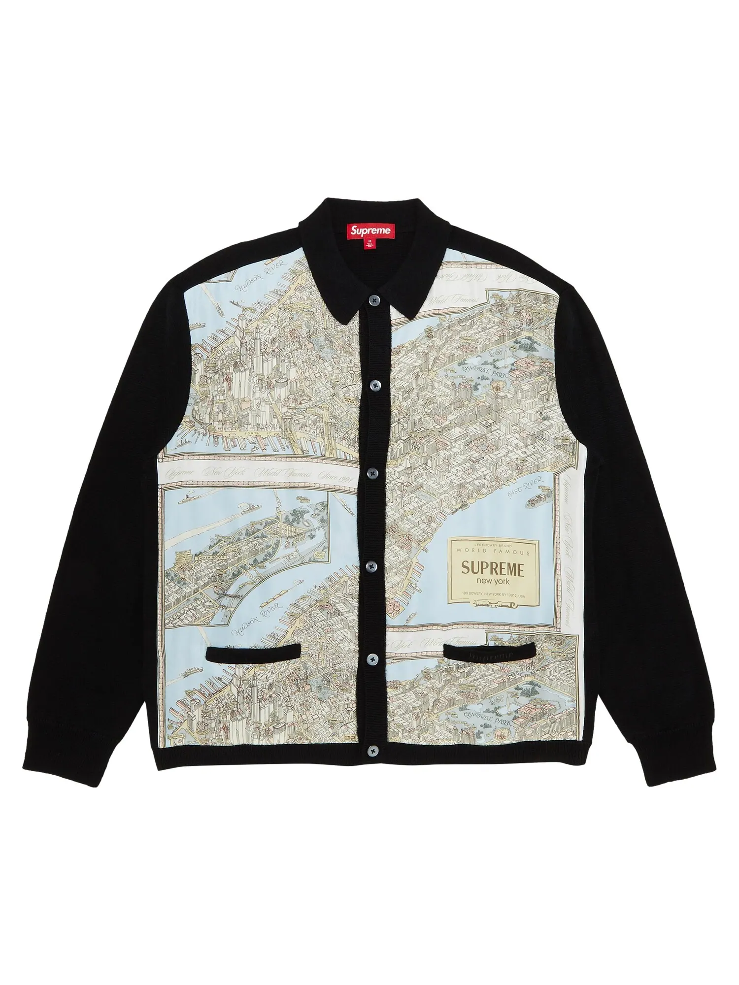 Кардиган Supreme Silk Map Черный — изображение 1 из 3