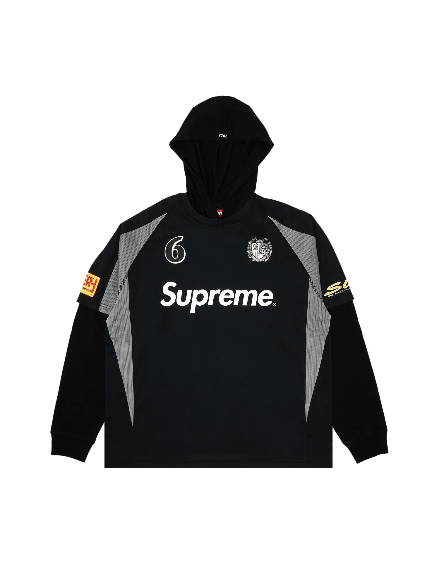 Футбольная майка Supreme с капюшоном — изображение 1 из 3, черный