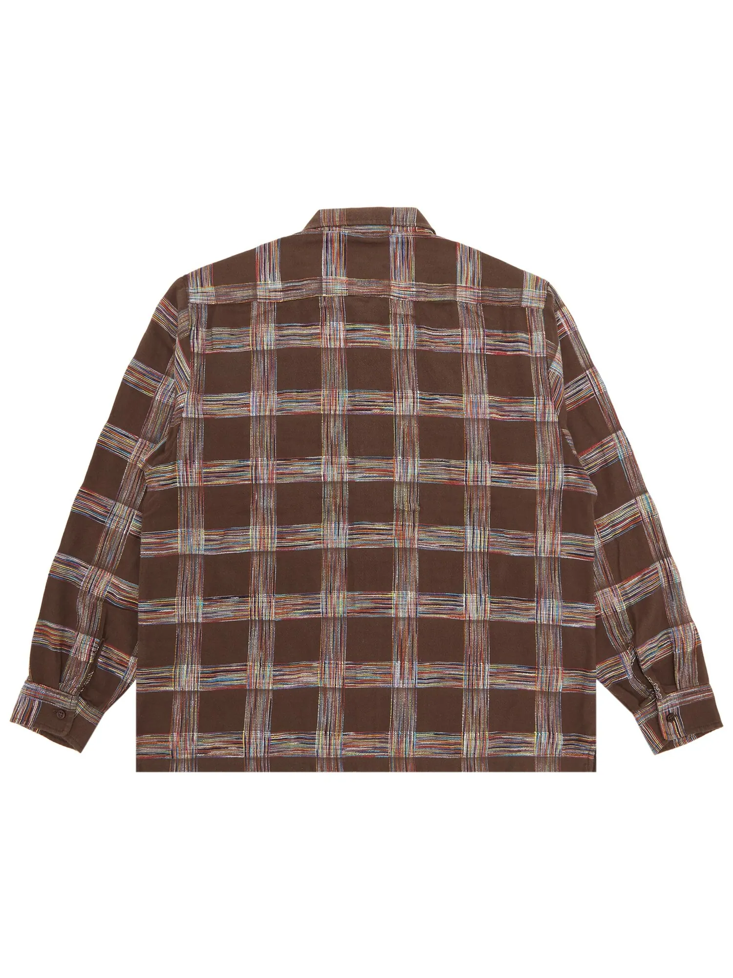 Рубашка в тканую клетку Supreme — изображение 2 из 3, светло-коричневая