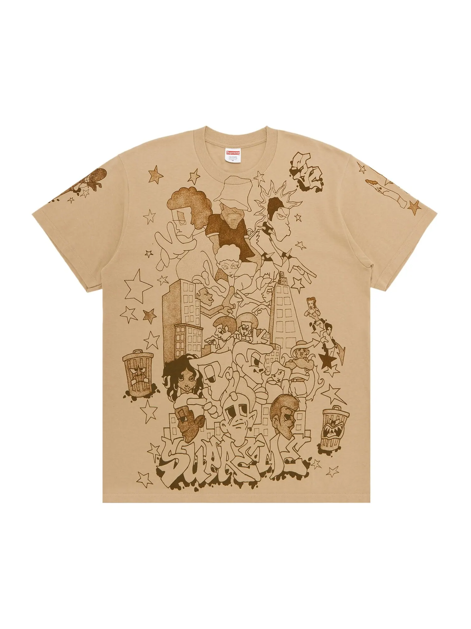Футболка Supreme Downtown цвета хаки — изображение 1 из 3