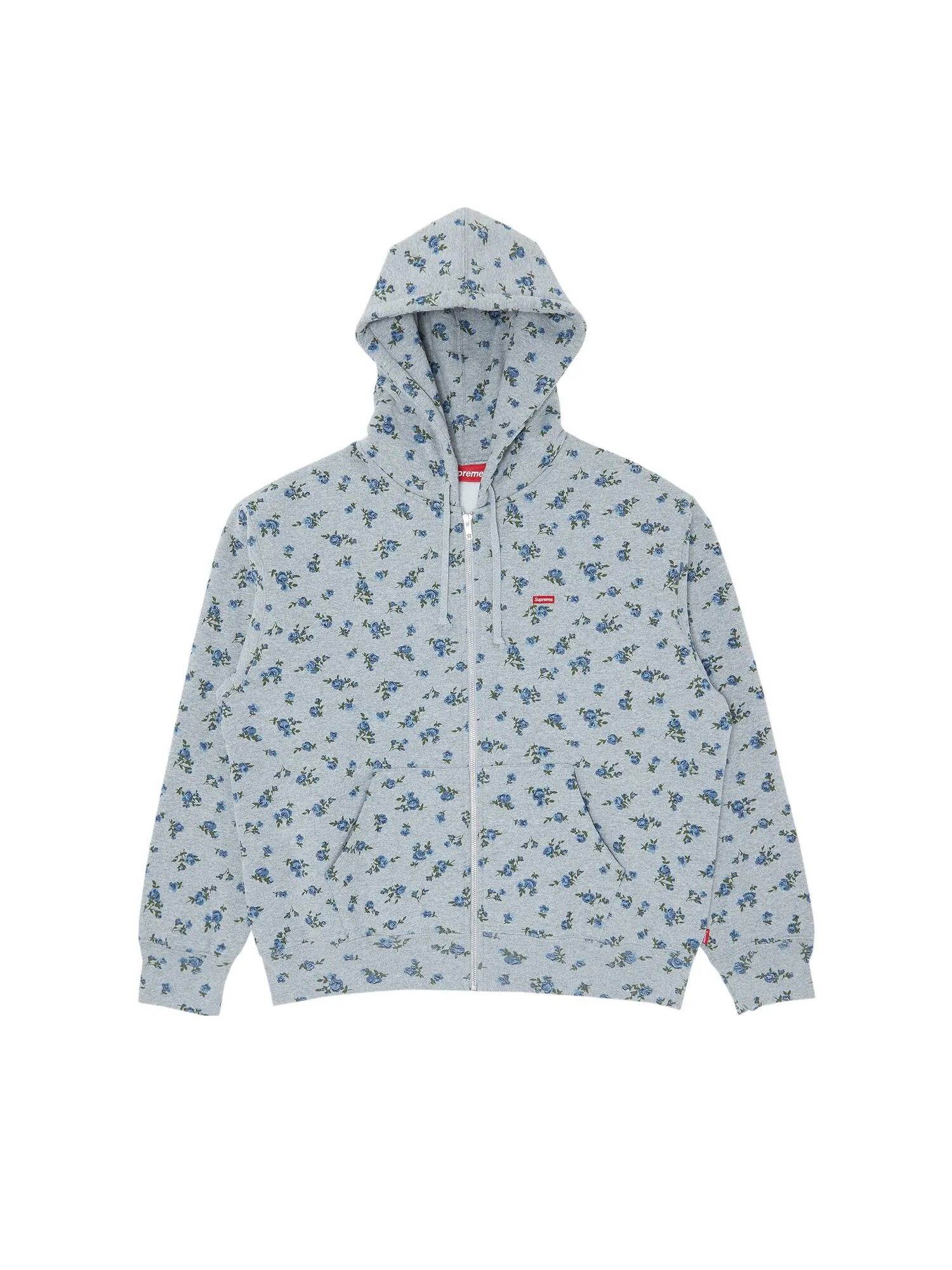 Толстовка Supreme Small Box на молнии с капюшоном Цветы — изображение 1 из 3, мультилированный