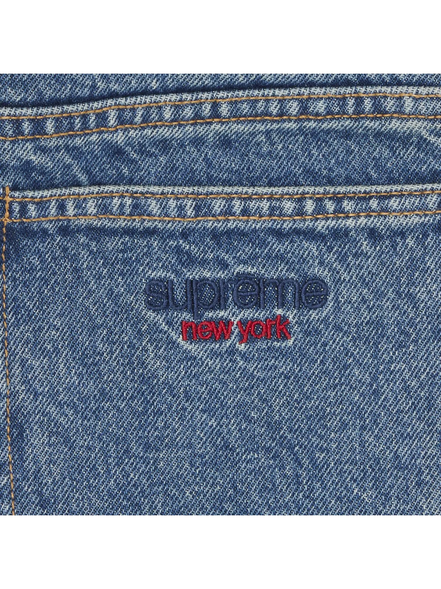 Джинсы Supreme Baggy Потертый индиго — изображение 3 из 3