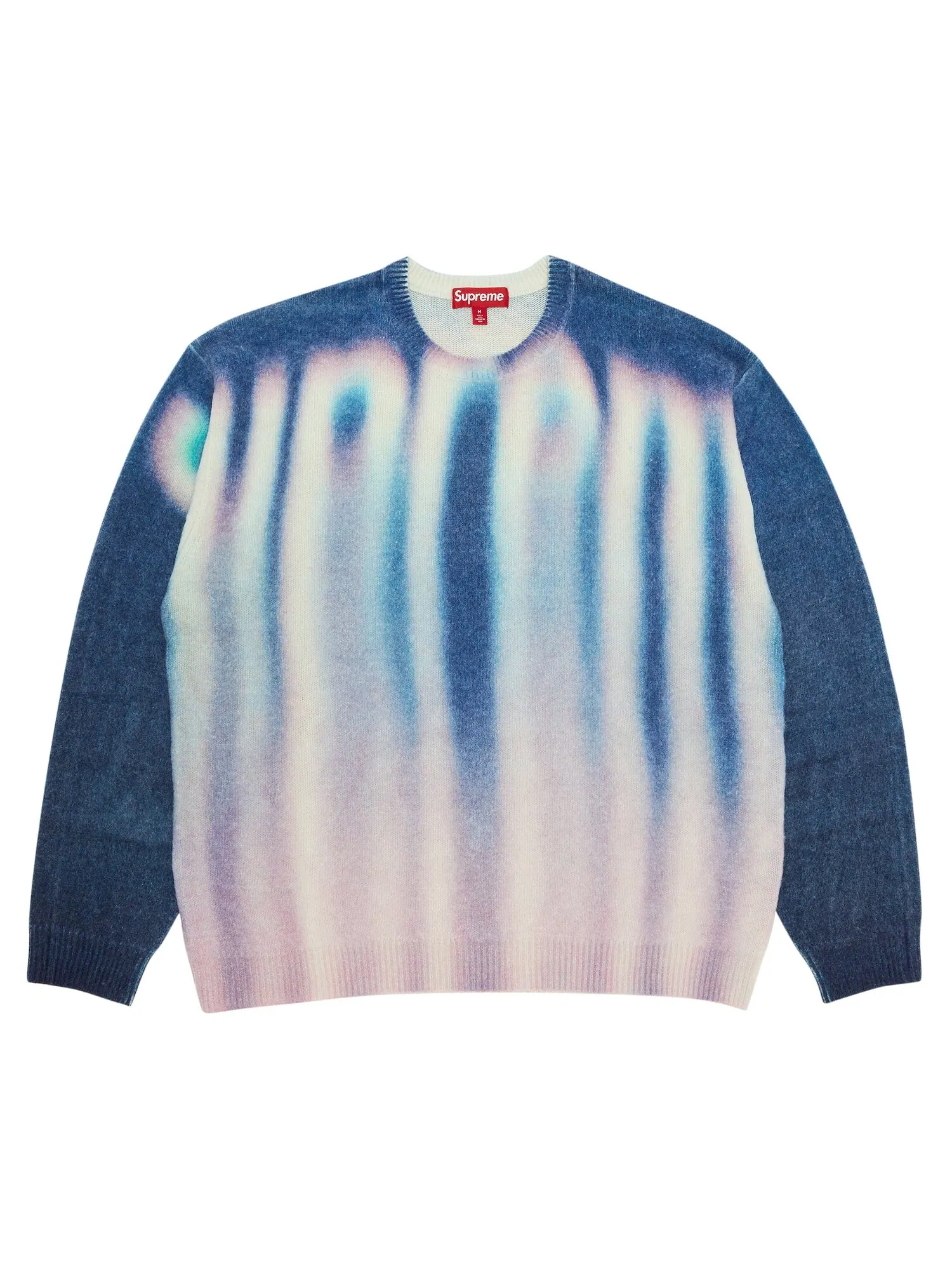 Свитер Supreme с размытым логотипом — изображение 1 из 3, синий