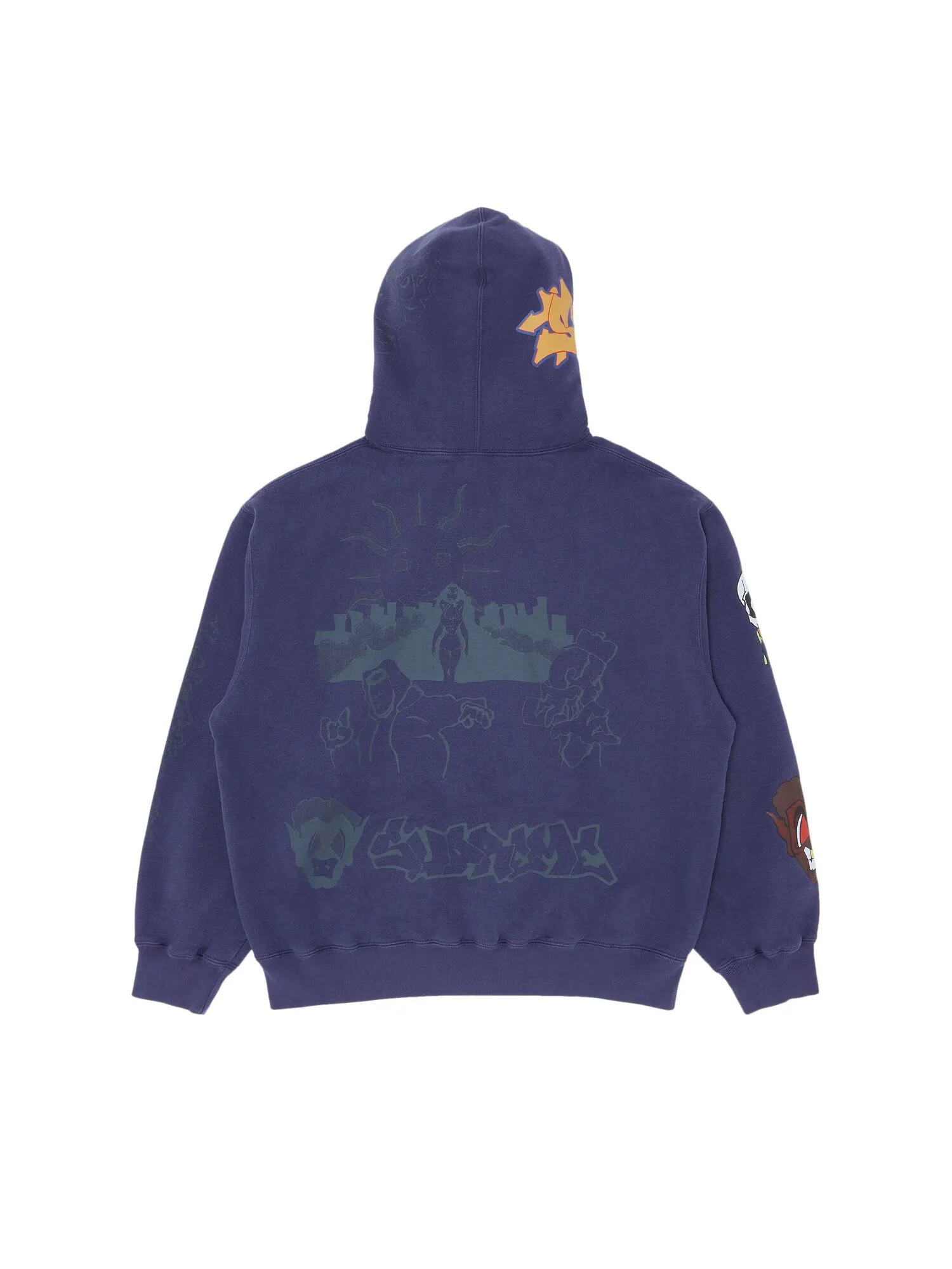 Толстовка с капюшоном Supreme Sunrise Washed Navy — изображение 2 из 3, темно-синий