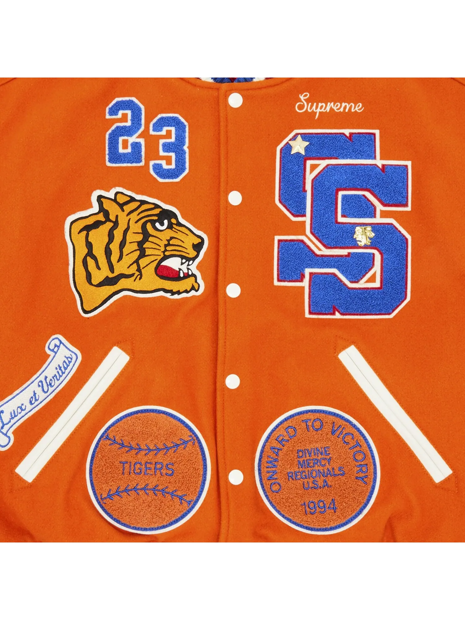 Университетская куртка Supreme Tiger — изображение 3 из 3, оранжевый
