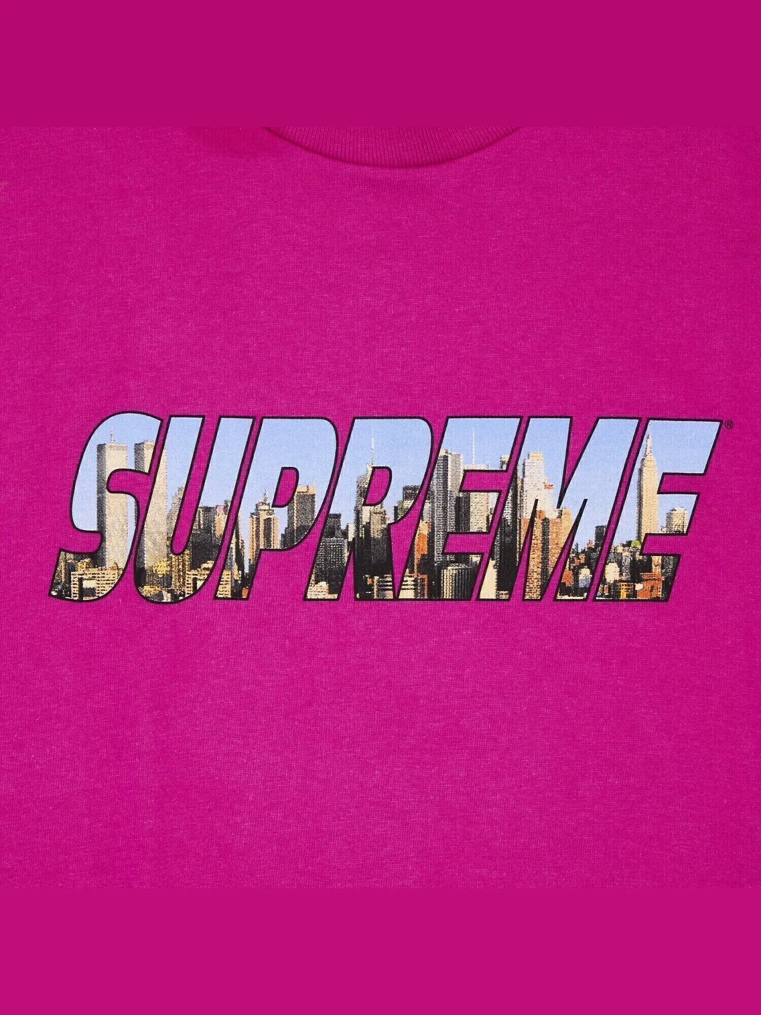 Футболка Supreme Gotham Пурпурный — изображение 2 из 2, розовый