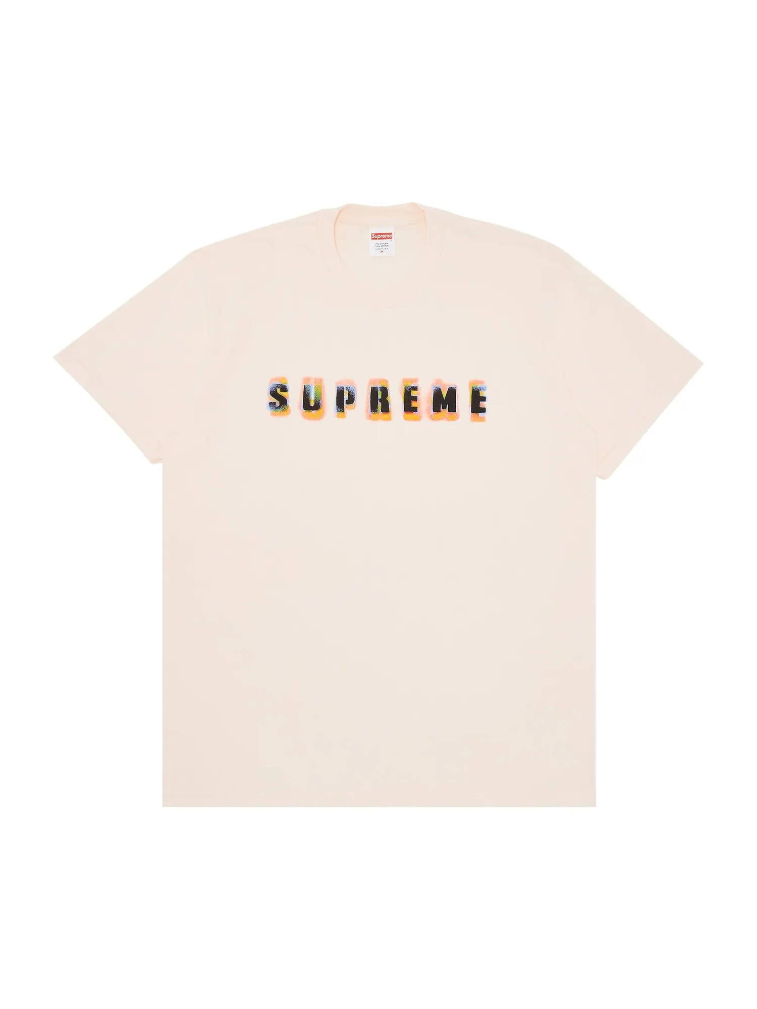 Футболка Supreme Stencil Бледно-розовая — изображение 1 из 2, бледный розовый