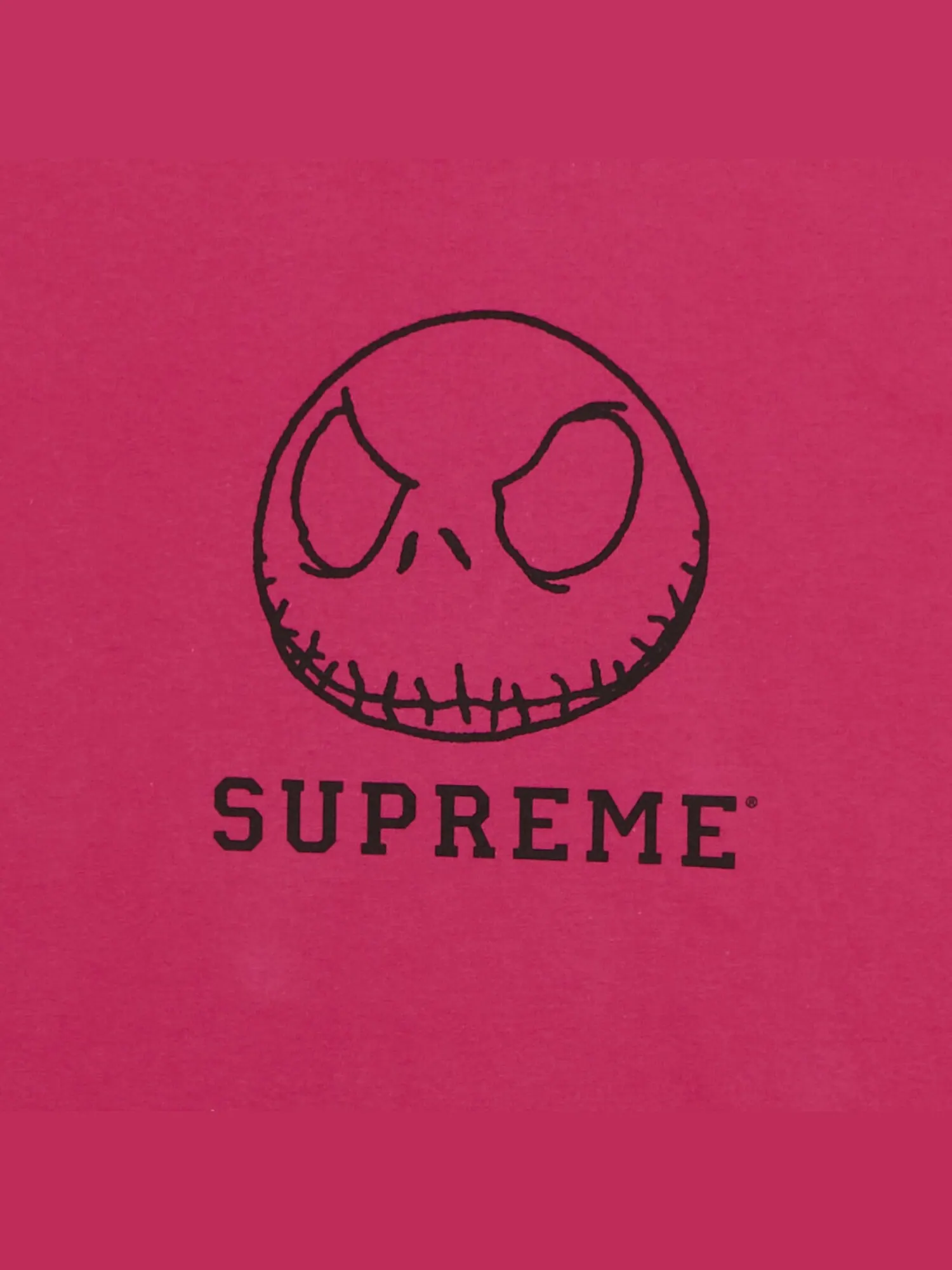 Футболка Supreme Skeleton — изображение 2 из 2, розовый