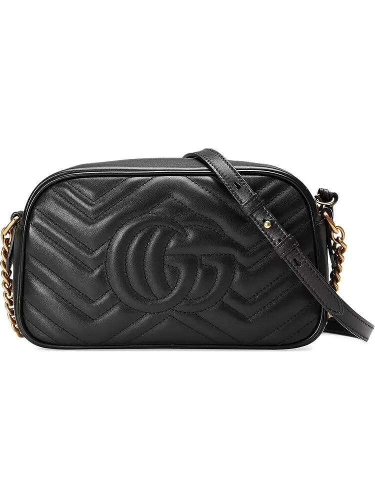 Сумка женская малая кросс-боди Gucci GG Marmont Matelass?, классический черный, универсальный и элегантный